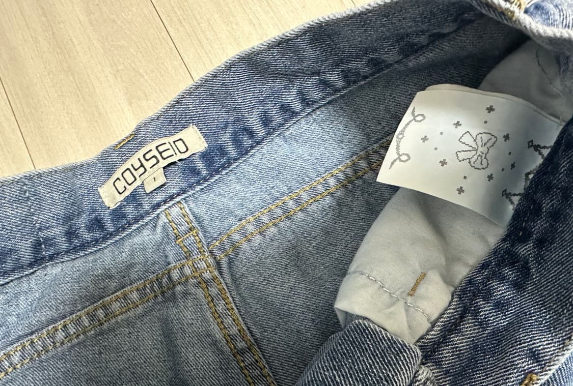 [1] 코이세이오 W 스티치 데님 팬츠 블루 상품이미지6