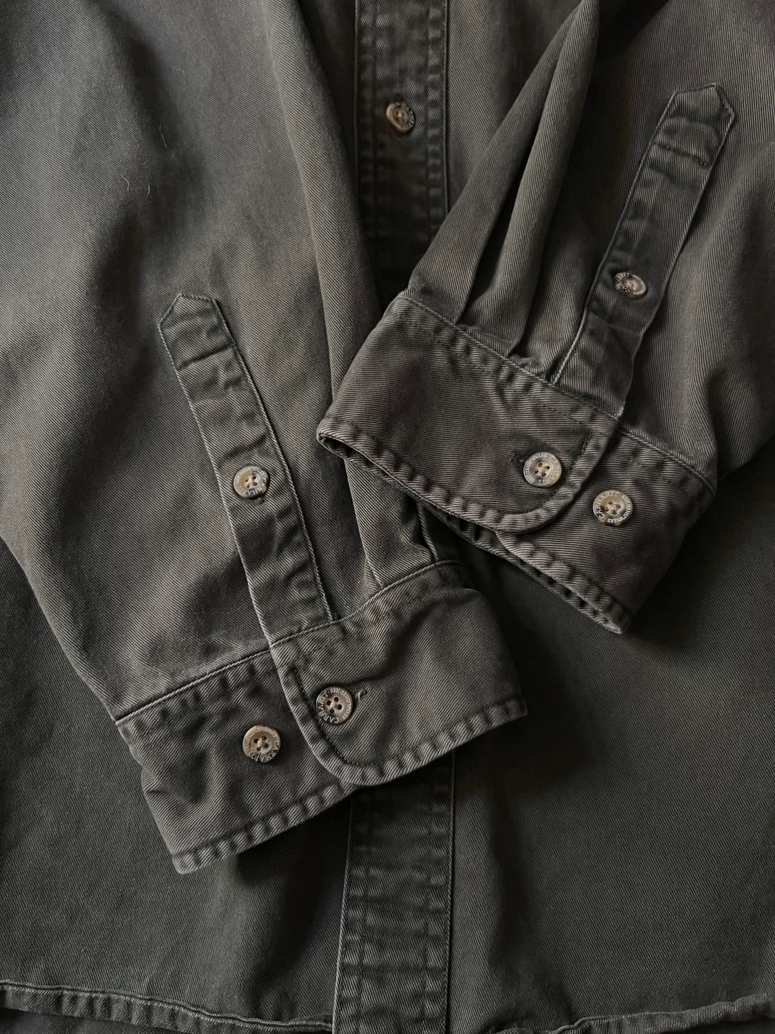 [4XL]칼하트 USA 2포켓 모스그린 코튼 워크 셔츠 상품이미지5