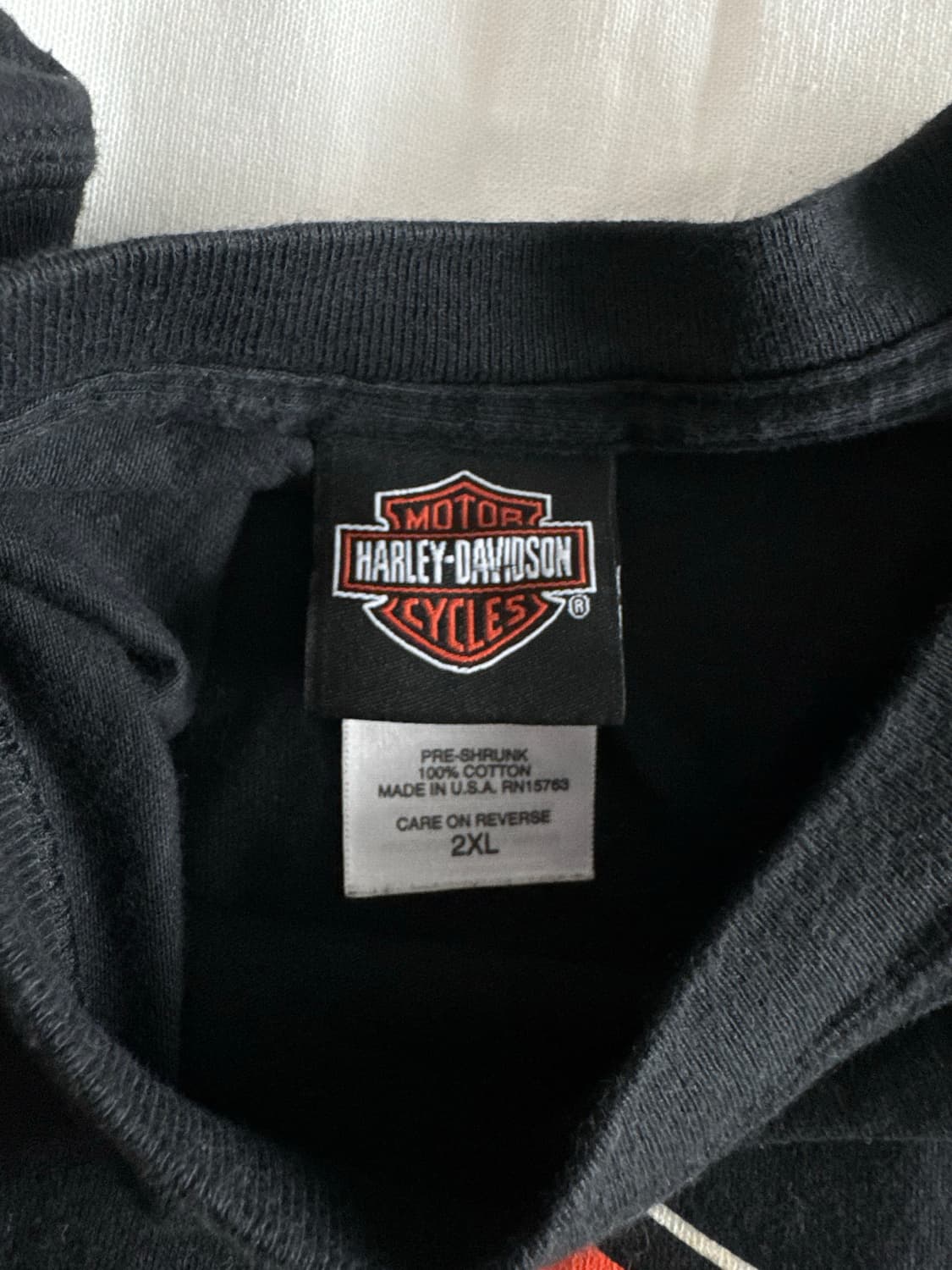 [주말할인][2XL] 빈티지 할리데이비슨 리프린팅 실드 롱슬리브 티셔츠 상품이미지3