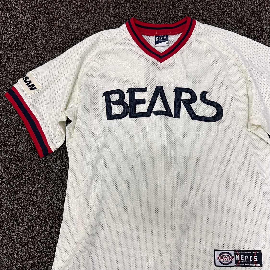 두산베어스 올드 네포스 노마킹 야구유니폼 110(2XL) 상품이미지2