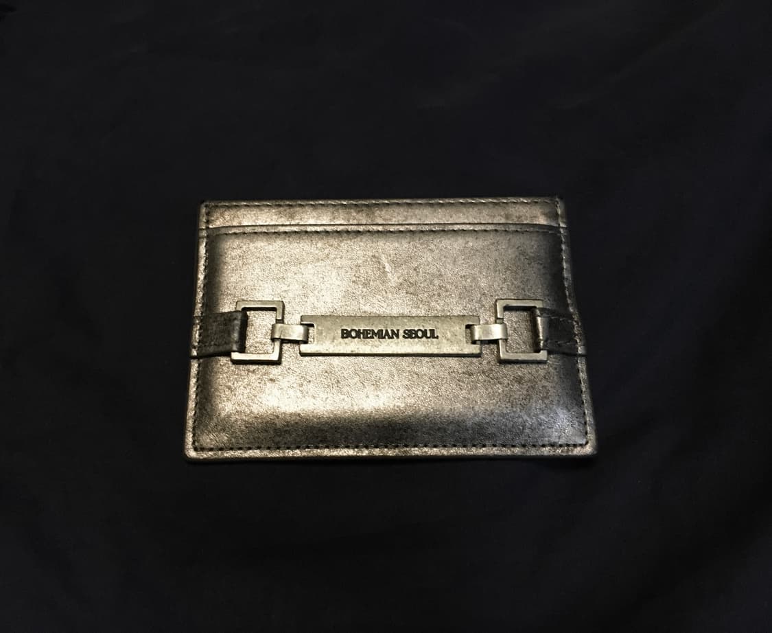 보헤미안서울 레더 메탈 벨티드 카드지갑 실버 상품이미지3