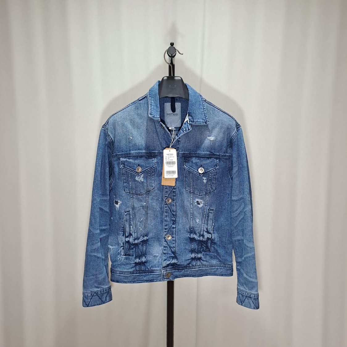 (새제품 택포) 코오롱시리즈 셀비지 데미지 트러커 자켓 B603 상품이미지1