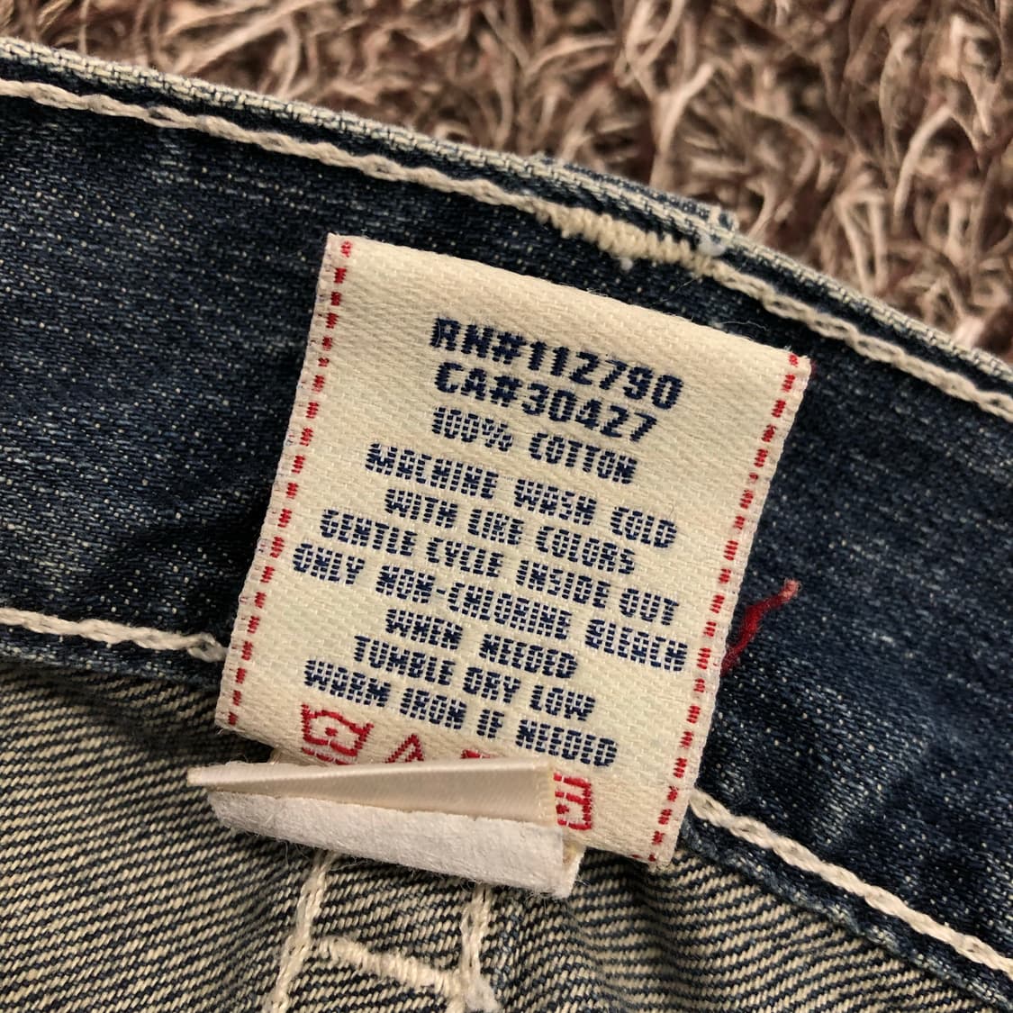 트루릴리전 스트레이트 워싱 데님 팬츠 상품이미지7