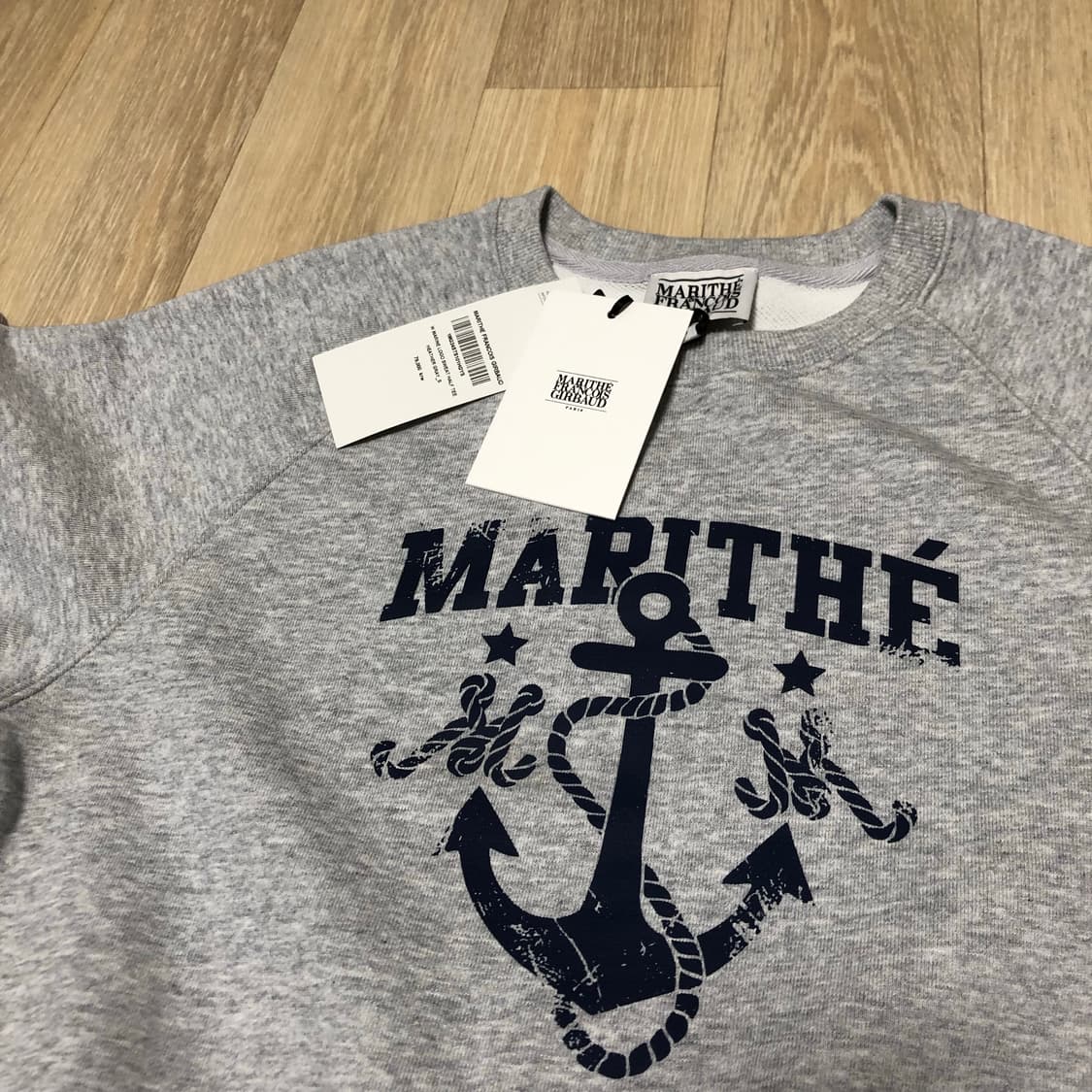 (S) 새상품 마리떼 프랑소와 저버 W 마린 로고 스웨트 셔츠 팬츠 세트 상품이미지4