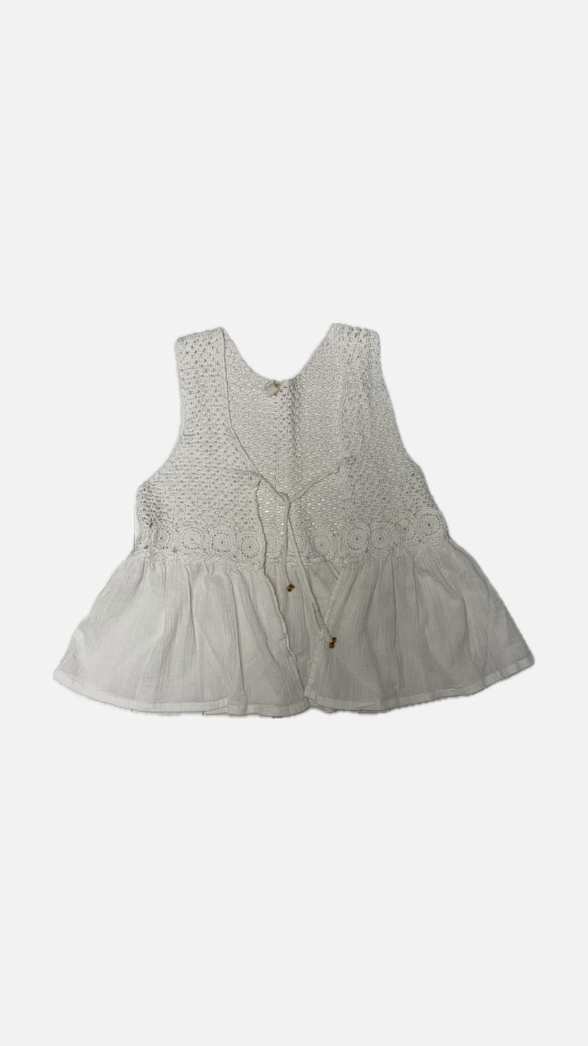 아이보리 그물 민소매 상품이미지1