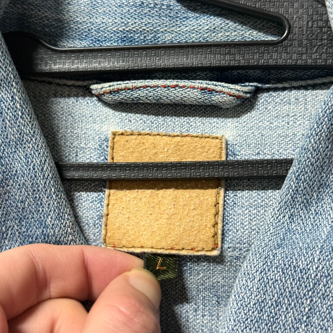 VTG 빈티지 양가죽 디테일 웨스턴 데님 트러커 자켓 상품이미지5