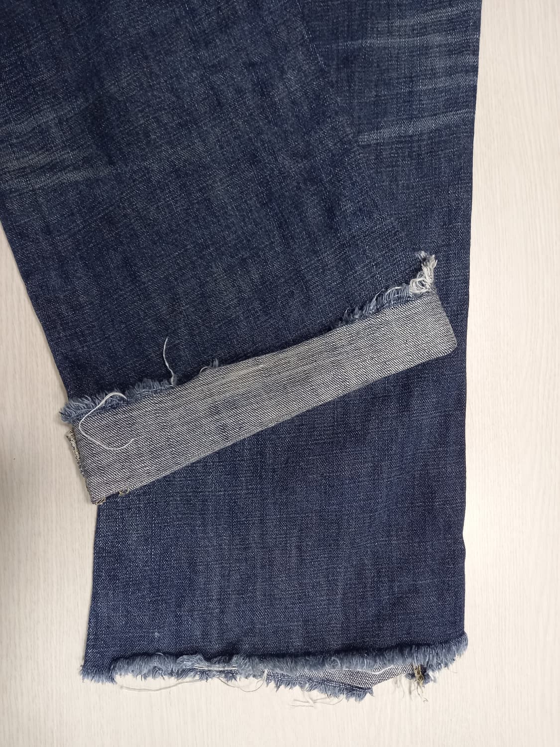32 a.n.b DENIM 데미지워싱 와이드 크롭진 32-220 상품이미지6