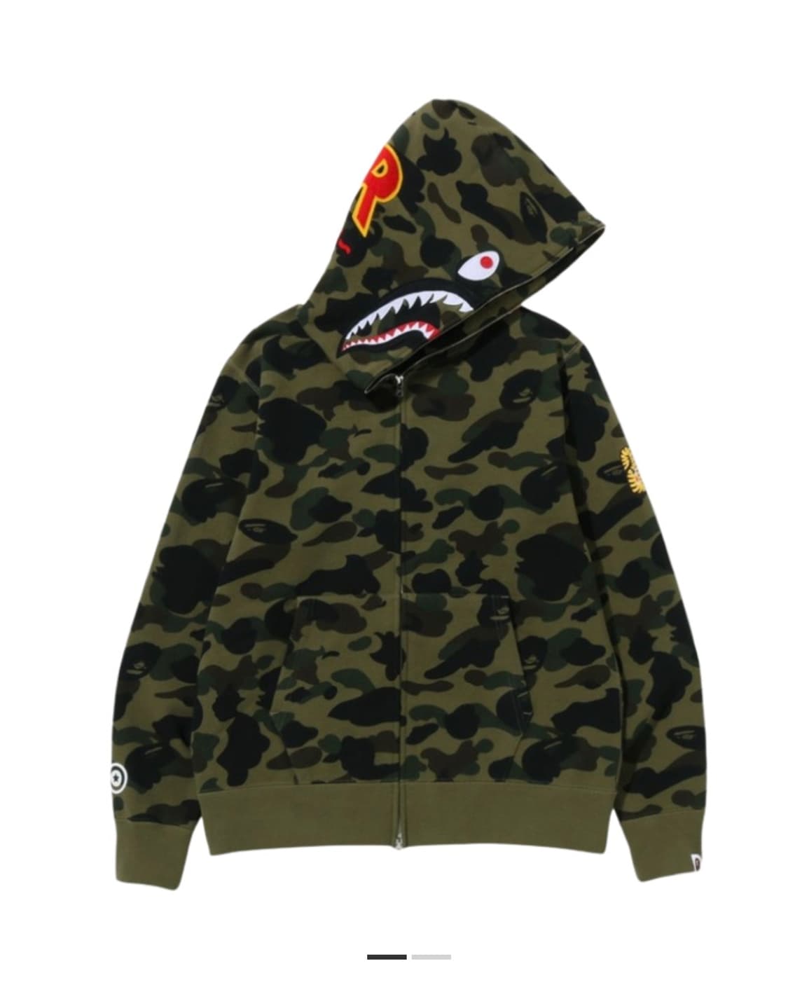 베이프 녹계 후드집업 L 상품이미지1