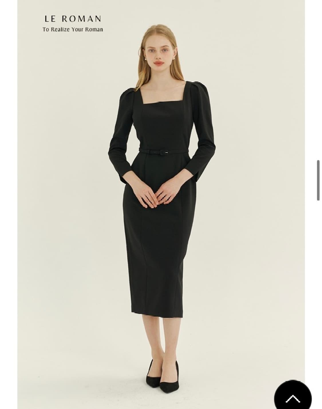 르로망 스퀘어넥 슬림 드레스 1사이즈 상품이미지2