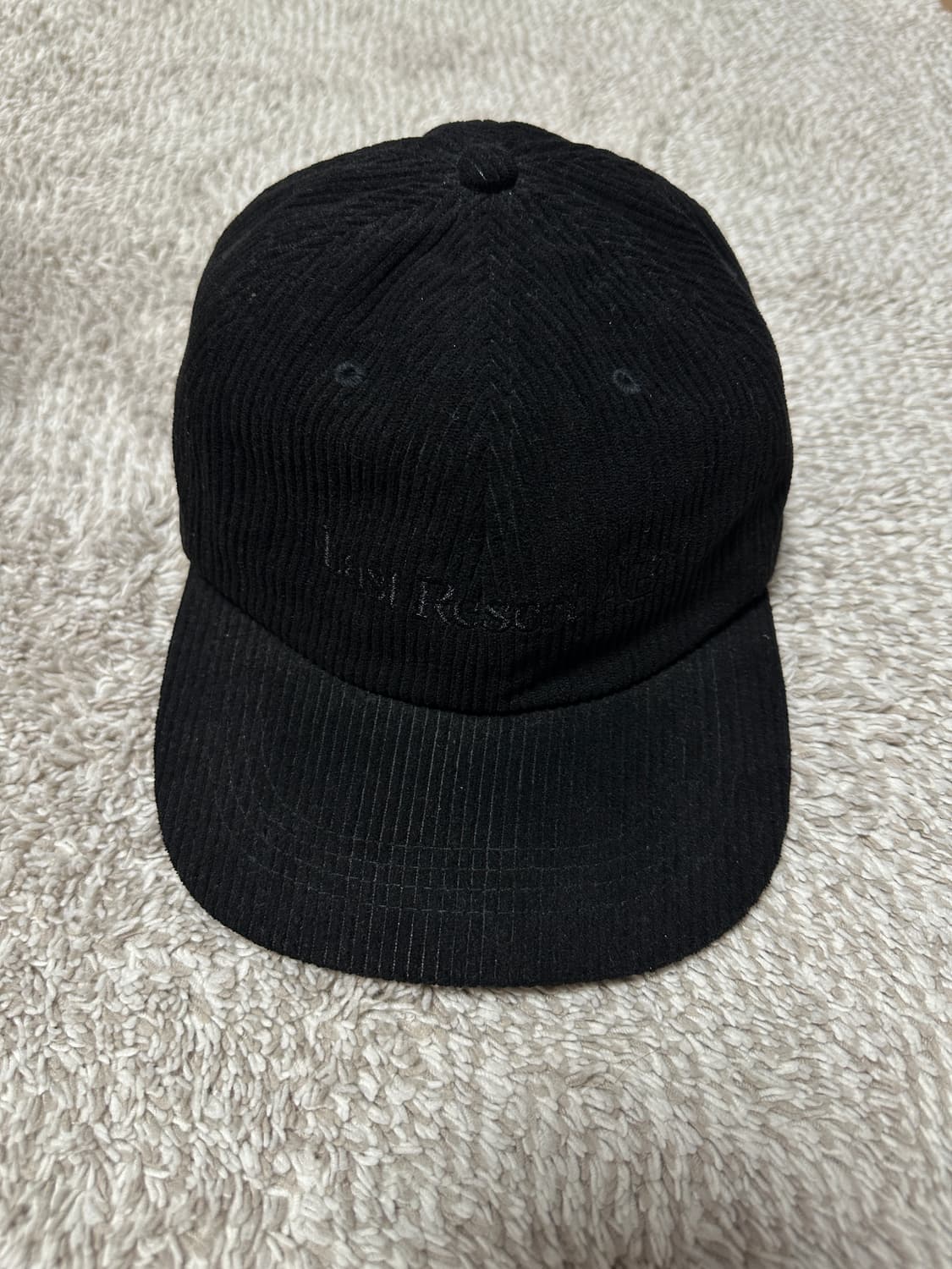 라스트 리조트 코듀로이 캡 블랙 상품이미지1