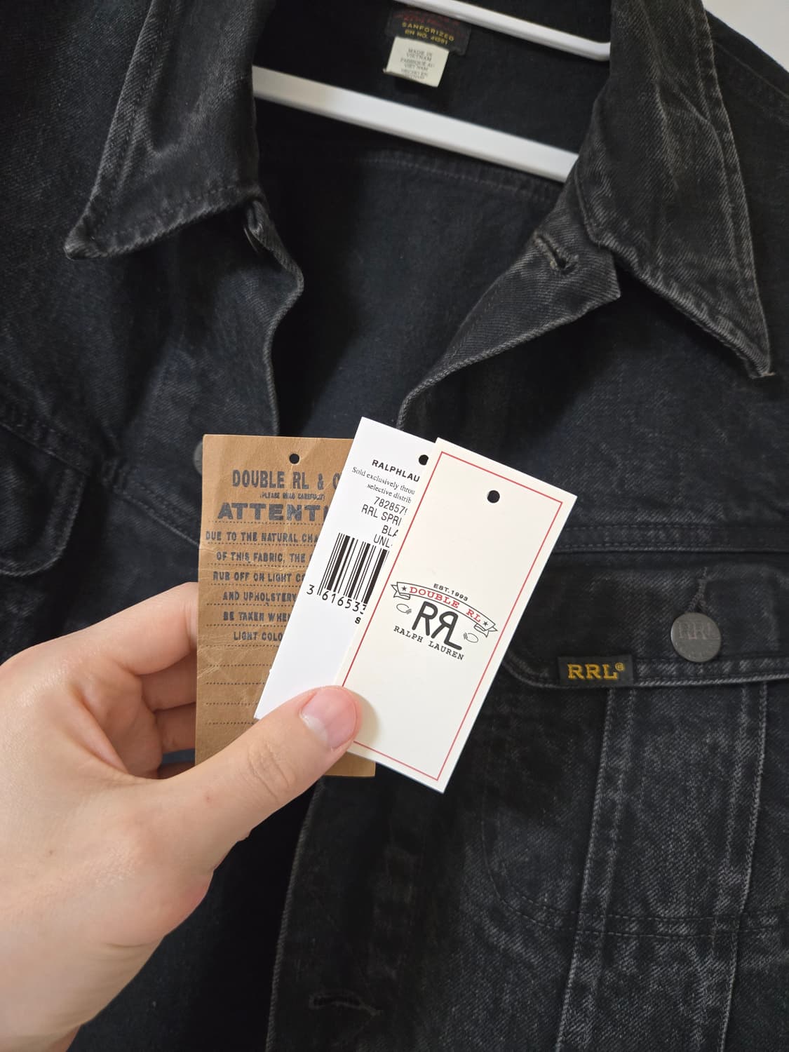 RRL 더블알엘 lot271 블랙 데님 트러커 자켓 상품이미지5