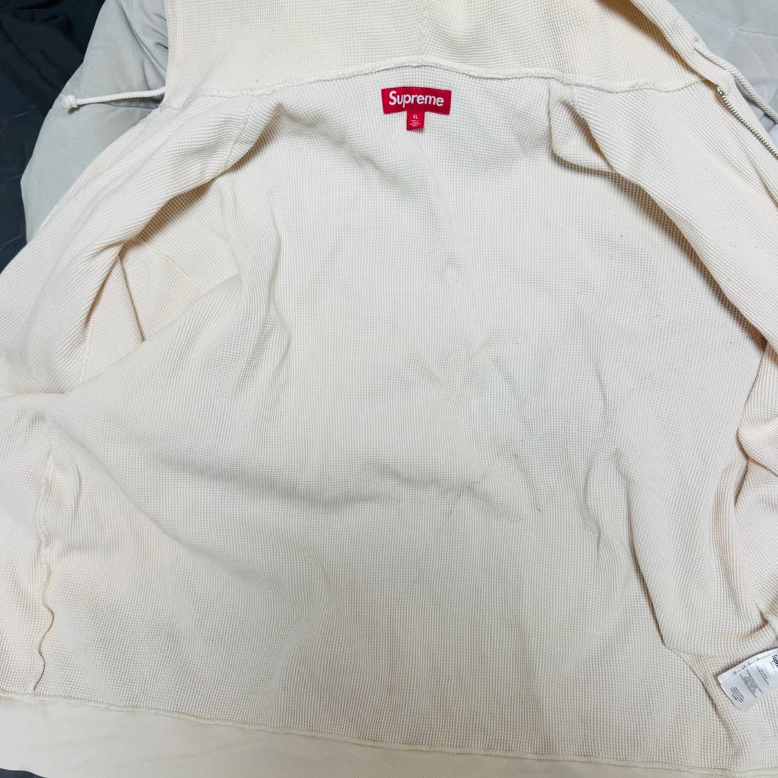 XL] 슈프림 24SS 후드집업 써멀 내추럴 크림 아이보리 상품이미지5