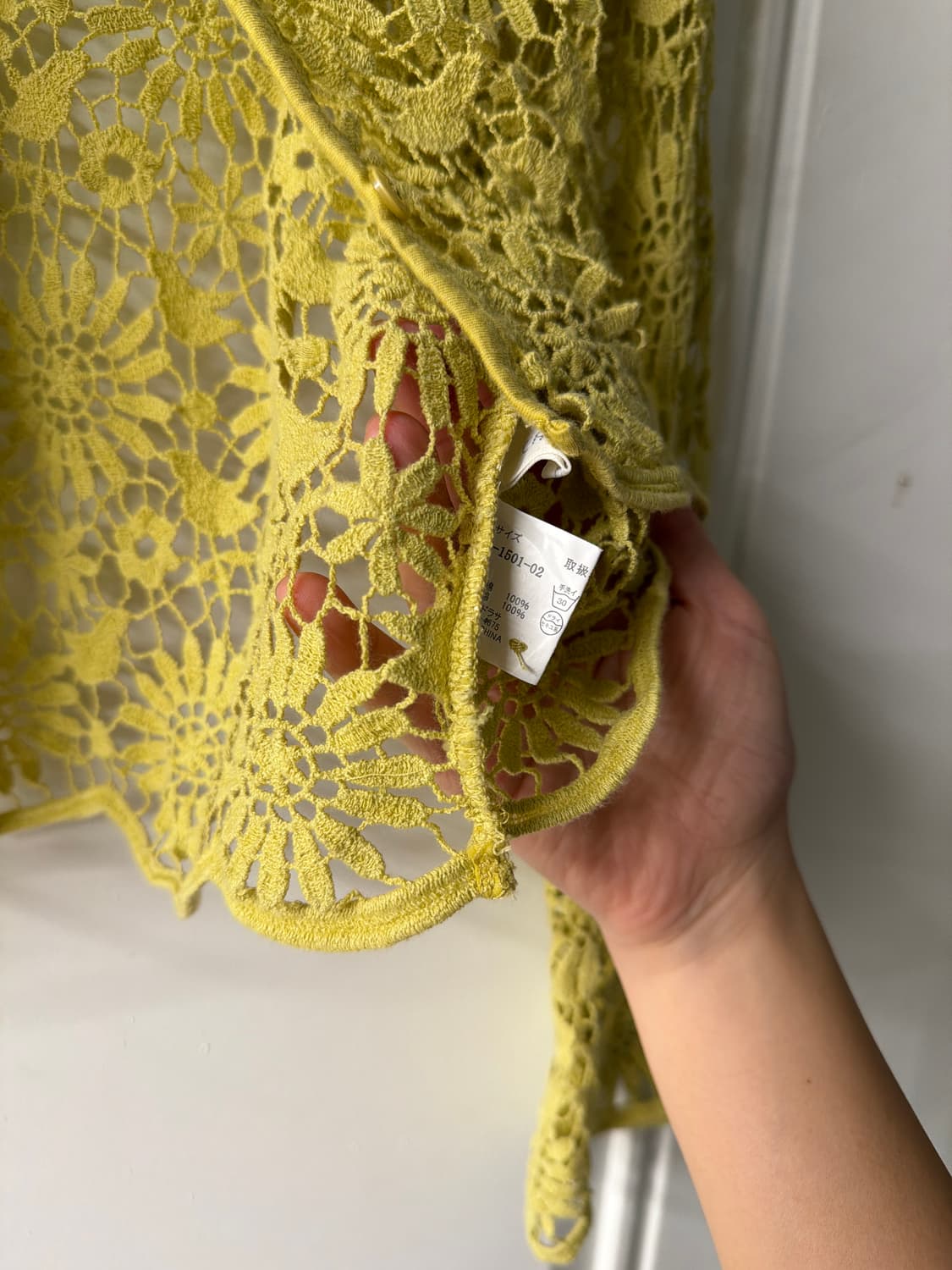 일본빈티지 플로럴 크로셰 가디건 상품이미지7