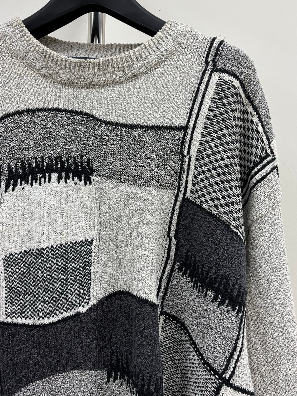 빈티지 그레이 패치 니트 상품이미지6