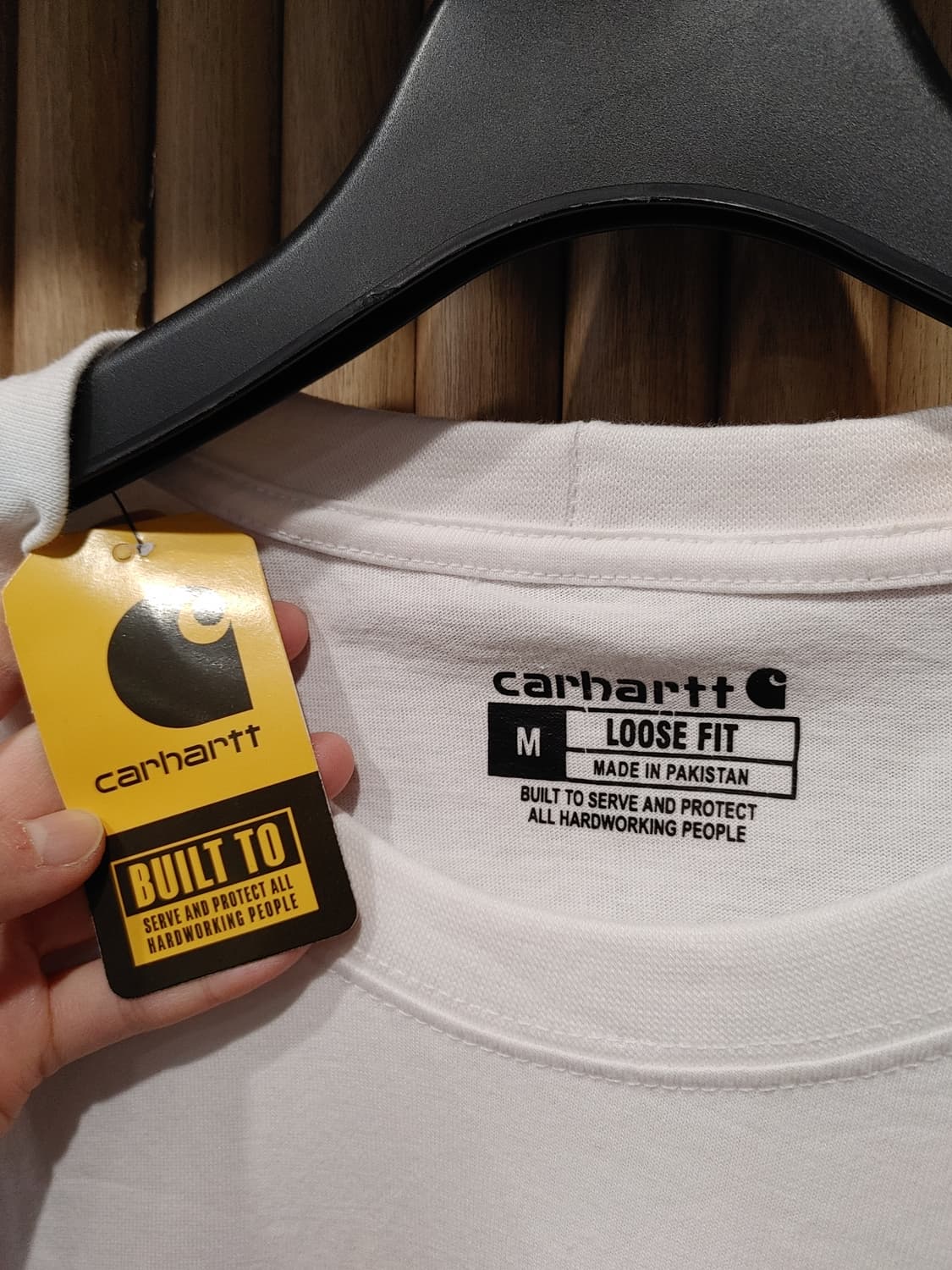 무배) 칼하트 오버사이즈 로고 티셔츠 (새상품) - M/tall 상품이미지2