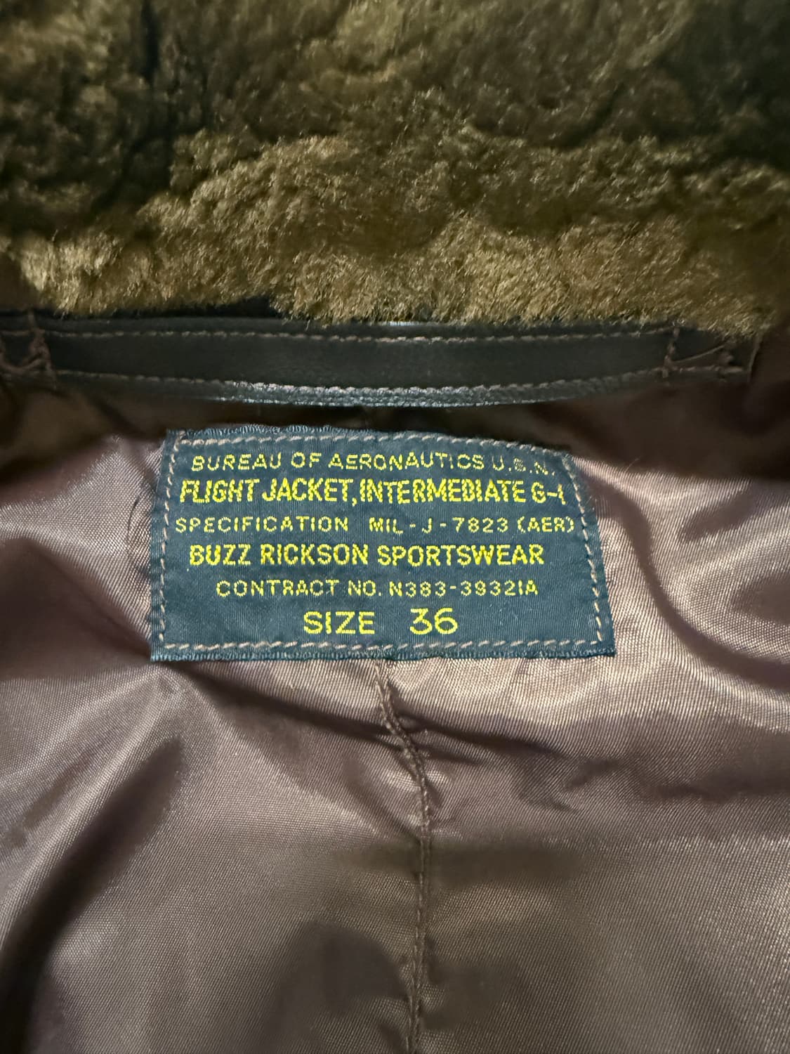 버즈릭슨/Buzz Rickson‘s G-1 항공 자켓 상품이미지3