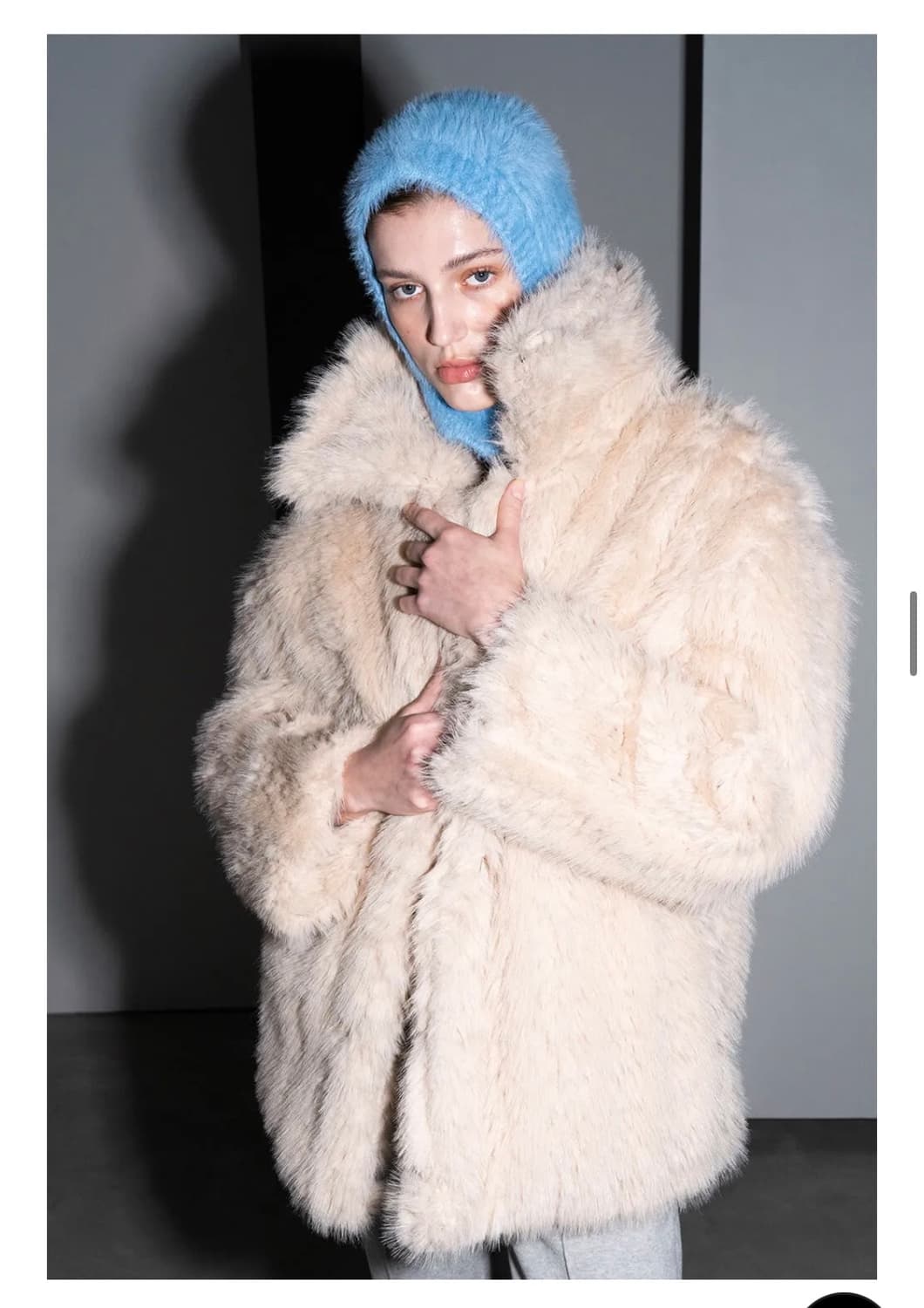 페이크퍼자켓 베이지 상품이미지1