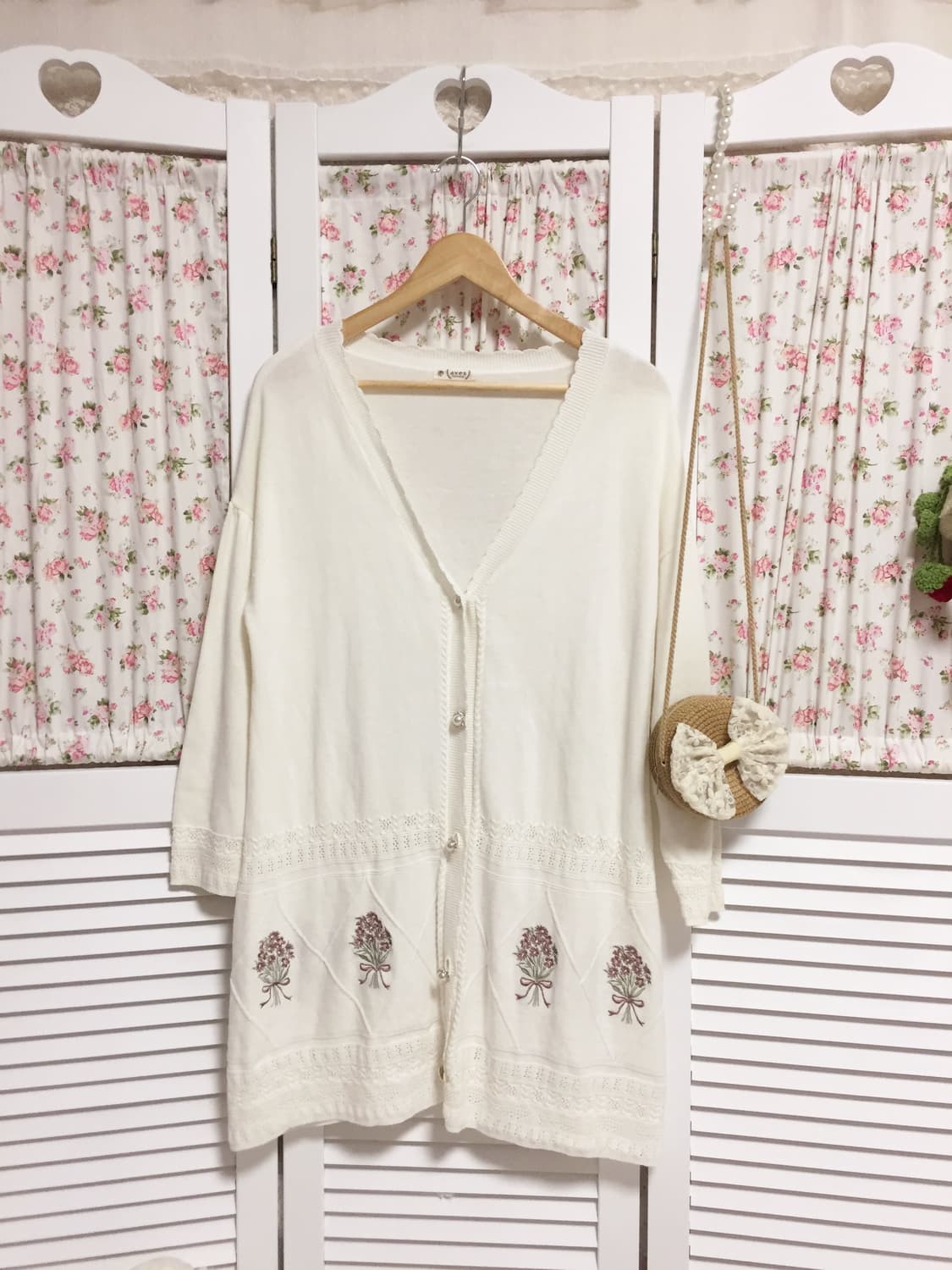 빈티지 엑시즈팜 부케 가디건 상품이미지1