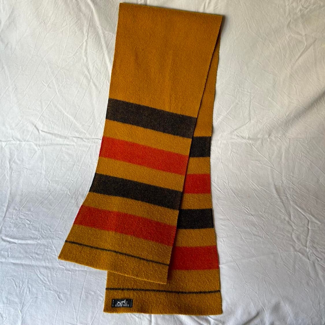 90’s 에르메스 로카바르 블랭킷 레인울 머플러 상품이미지2