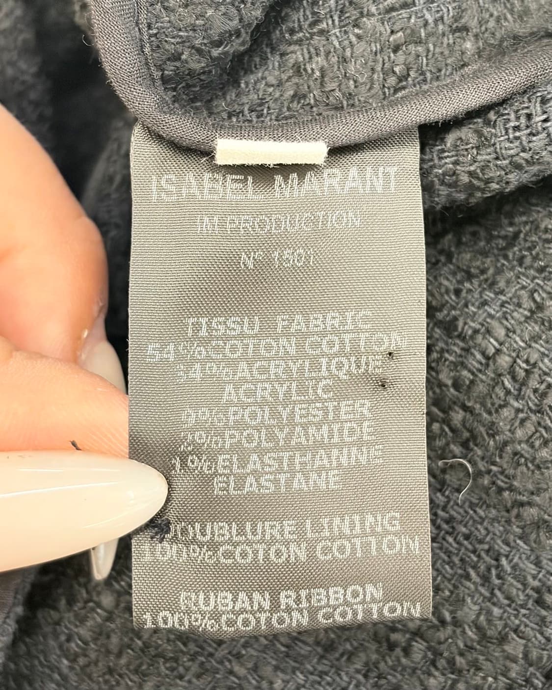 이자벨 마랑 에뚜왈 검정 더블 브레스티드 트위드 자켓  상품이미지9