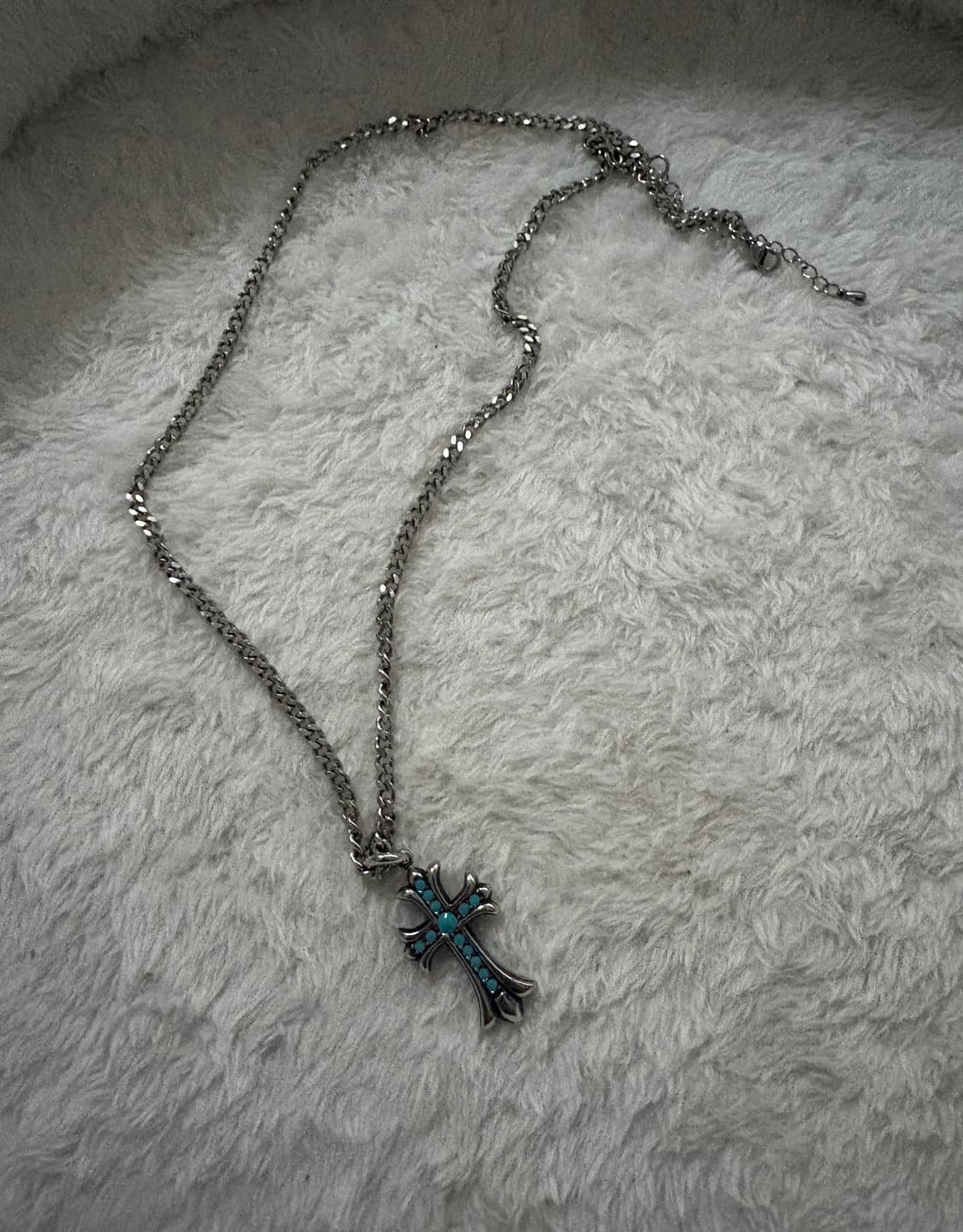 블루 포인트 십자가 목걸이 상품이미지2