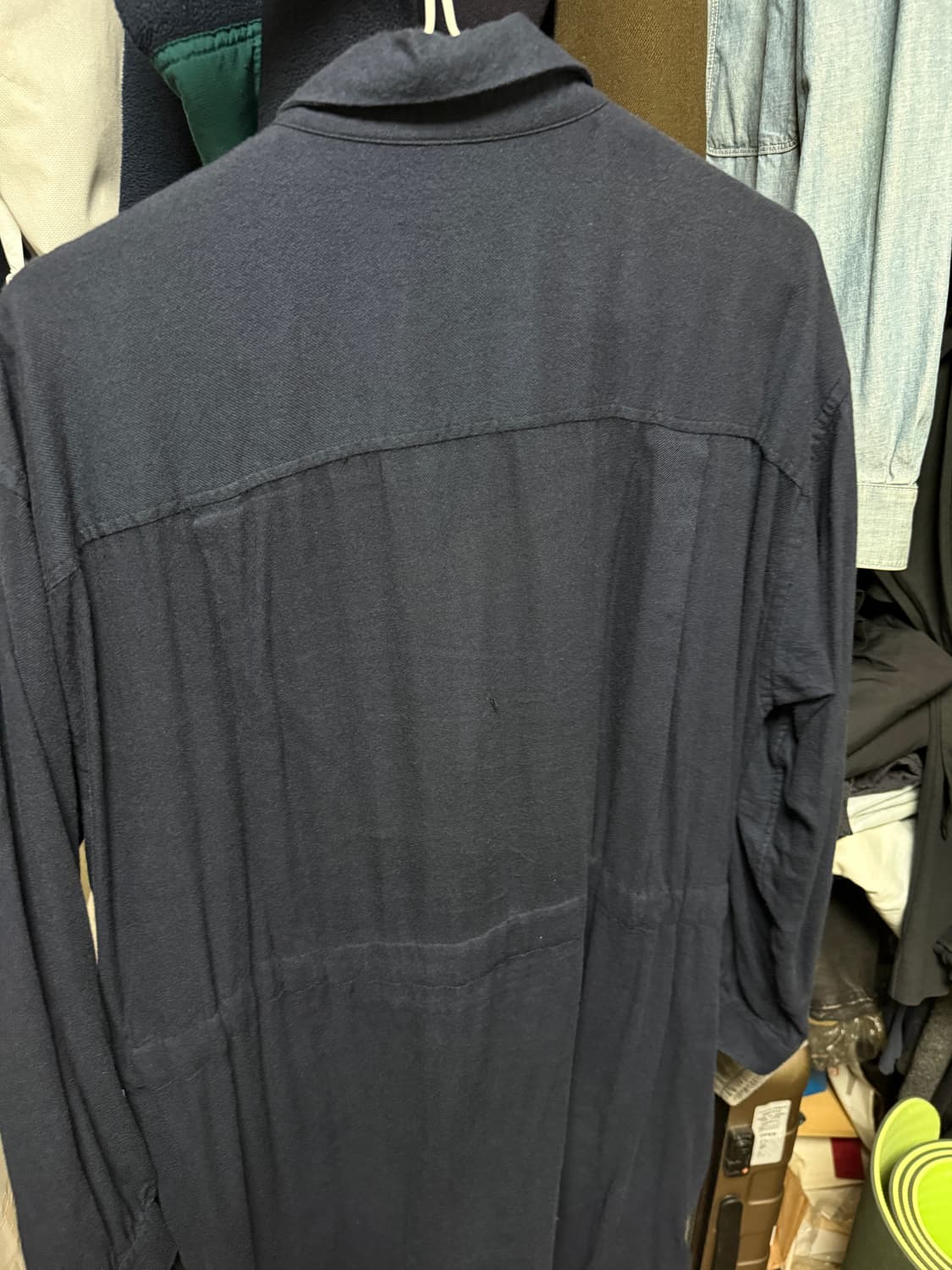 <처분가> 유니클로 네이비 셔츠 원피스 L 상품이미지4