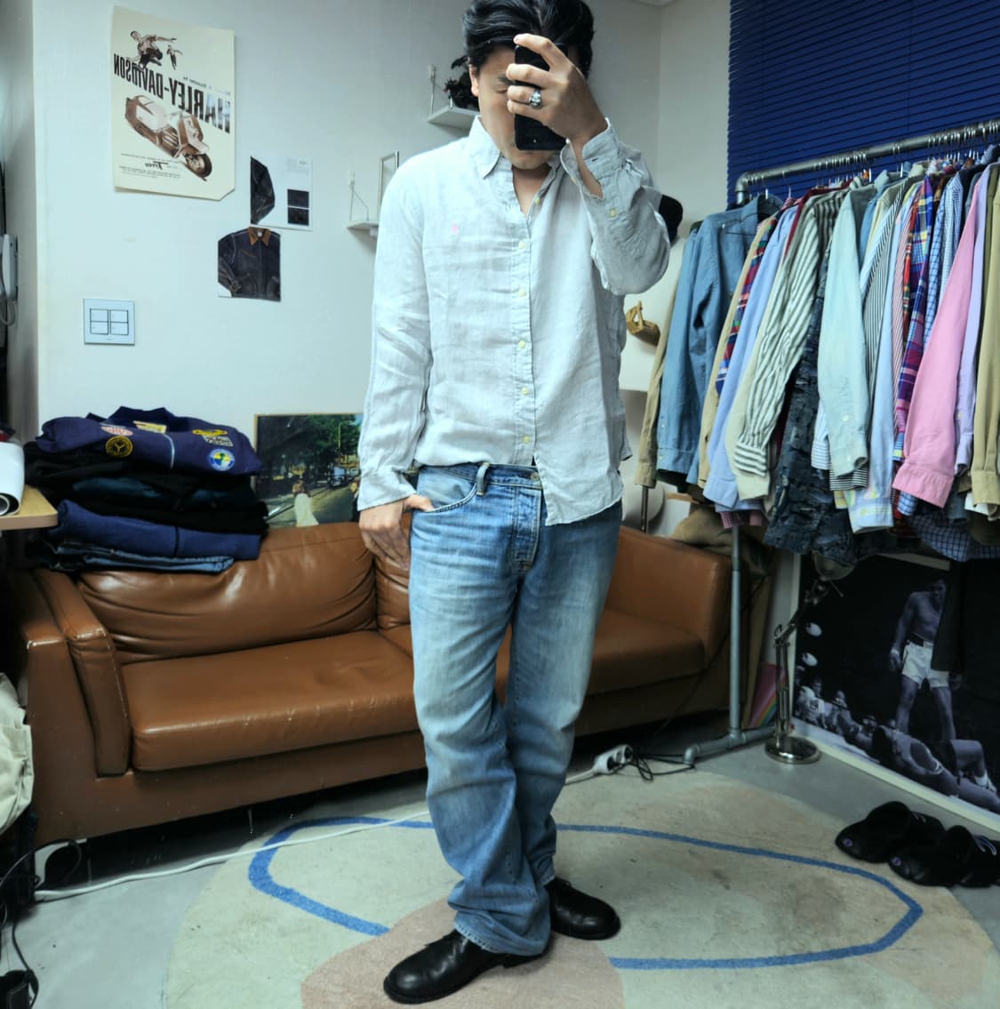 폴로랄프로렌 최신형 큐알라벨 린넨 셔츠 M 상품이미지3