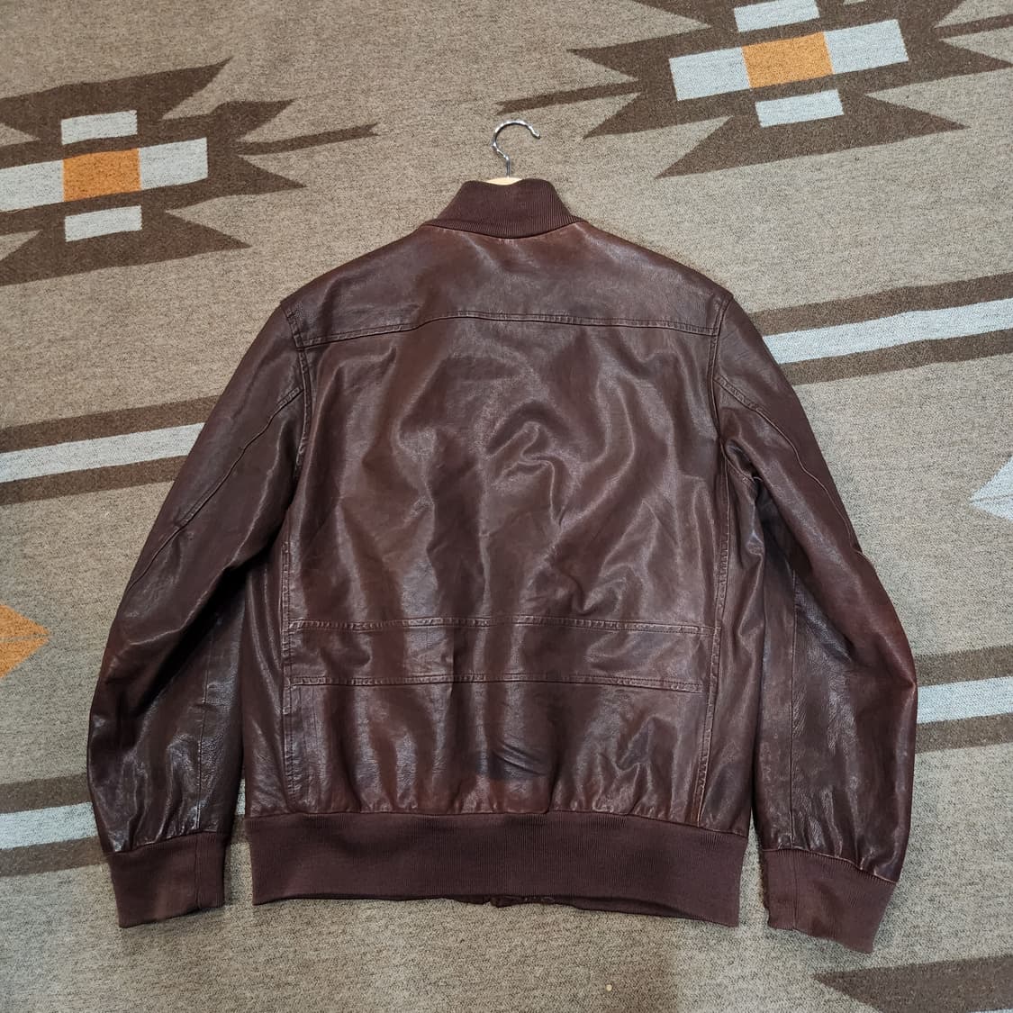 페레가모 이태리 00s 오일 양가죽 A-2 자켓 M 100 상품이미지9