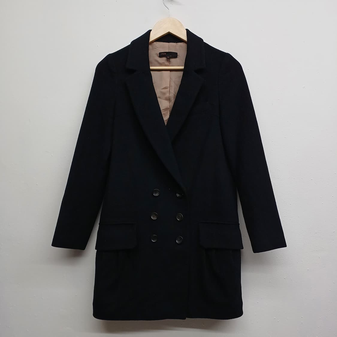 마쥬 블랙 울 캐시미어 싱글 코트 55 상품이미지1