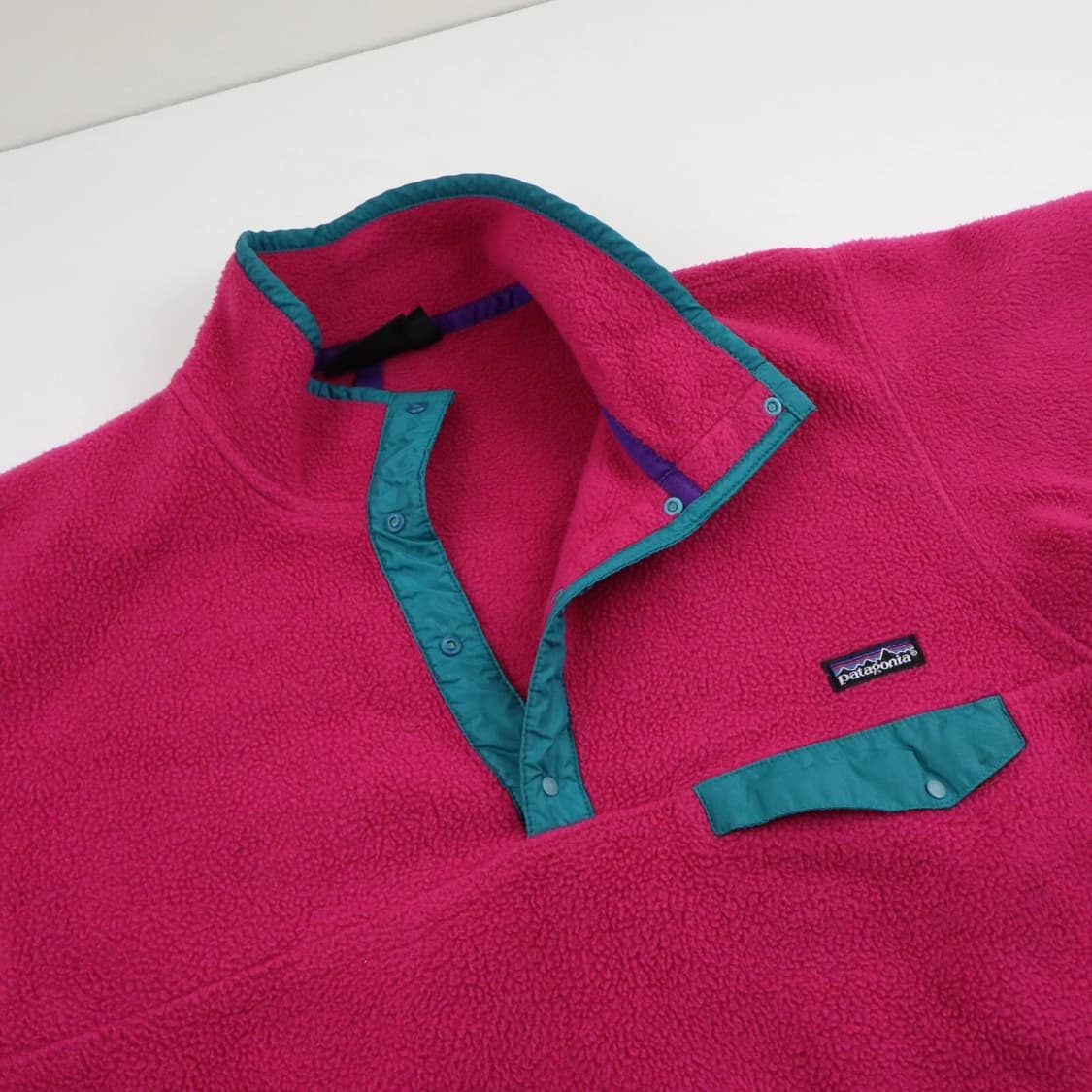 90s 파타고니아 신칠라 스냅-T 핑크/틸/퍼플 USA 상품이미지3