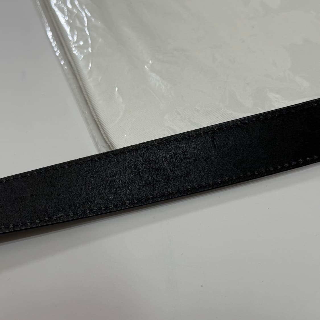 (90) 르메르 미니멀 웨스턴 벨트 카우 레더 블랙  상품이미지6