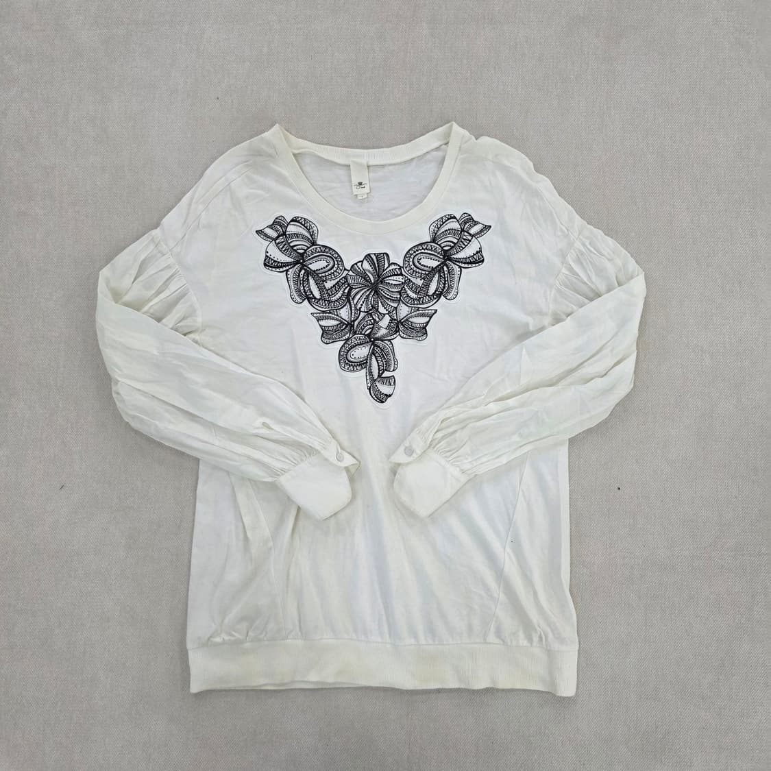 [실측확인] 빈티지 유니크 긴팔티 팔뚝살커버 1229J 상품이미지1