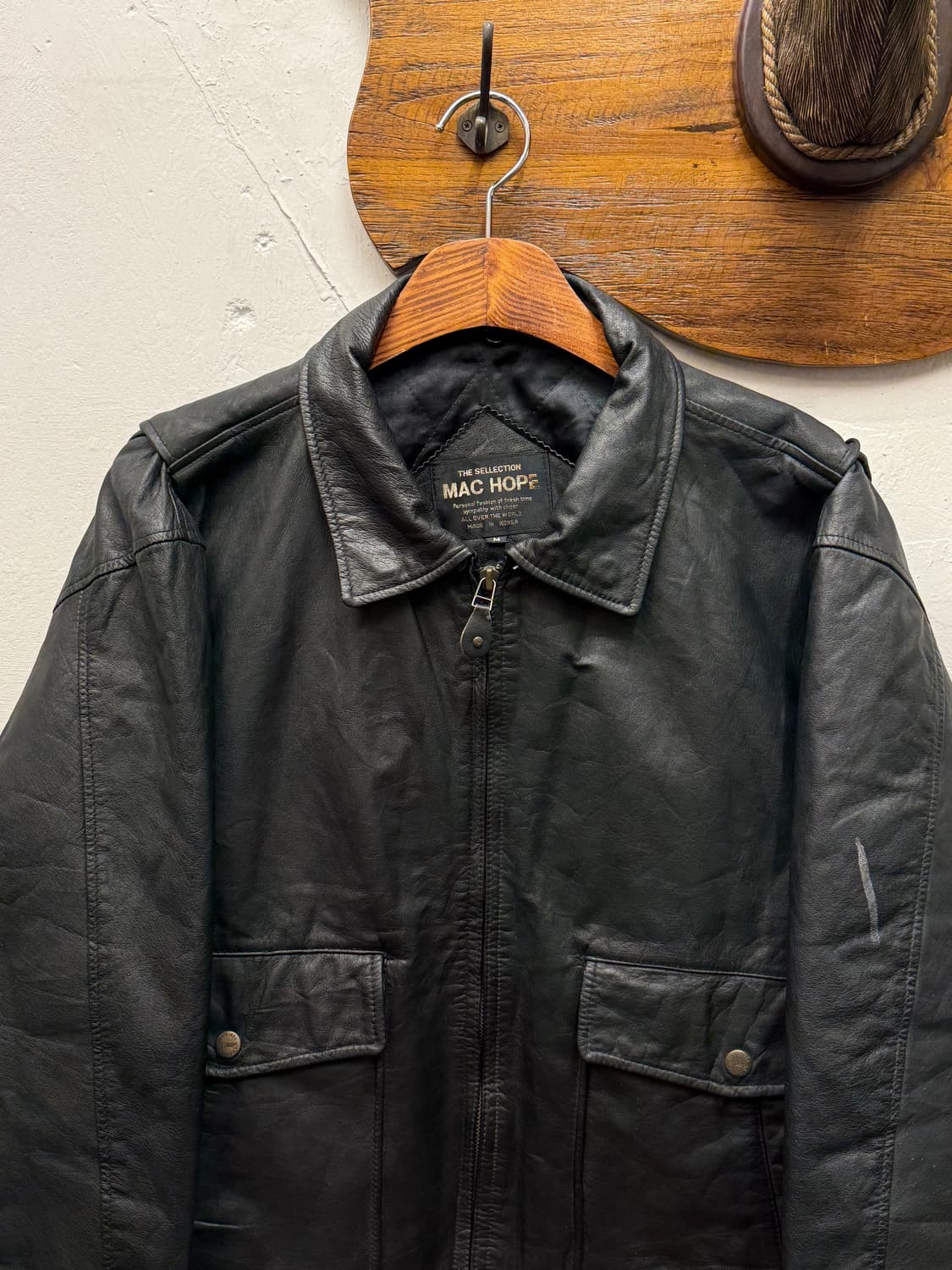 MAC HOPE Leather G-1 Flight Jacket 상품이미지2