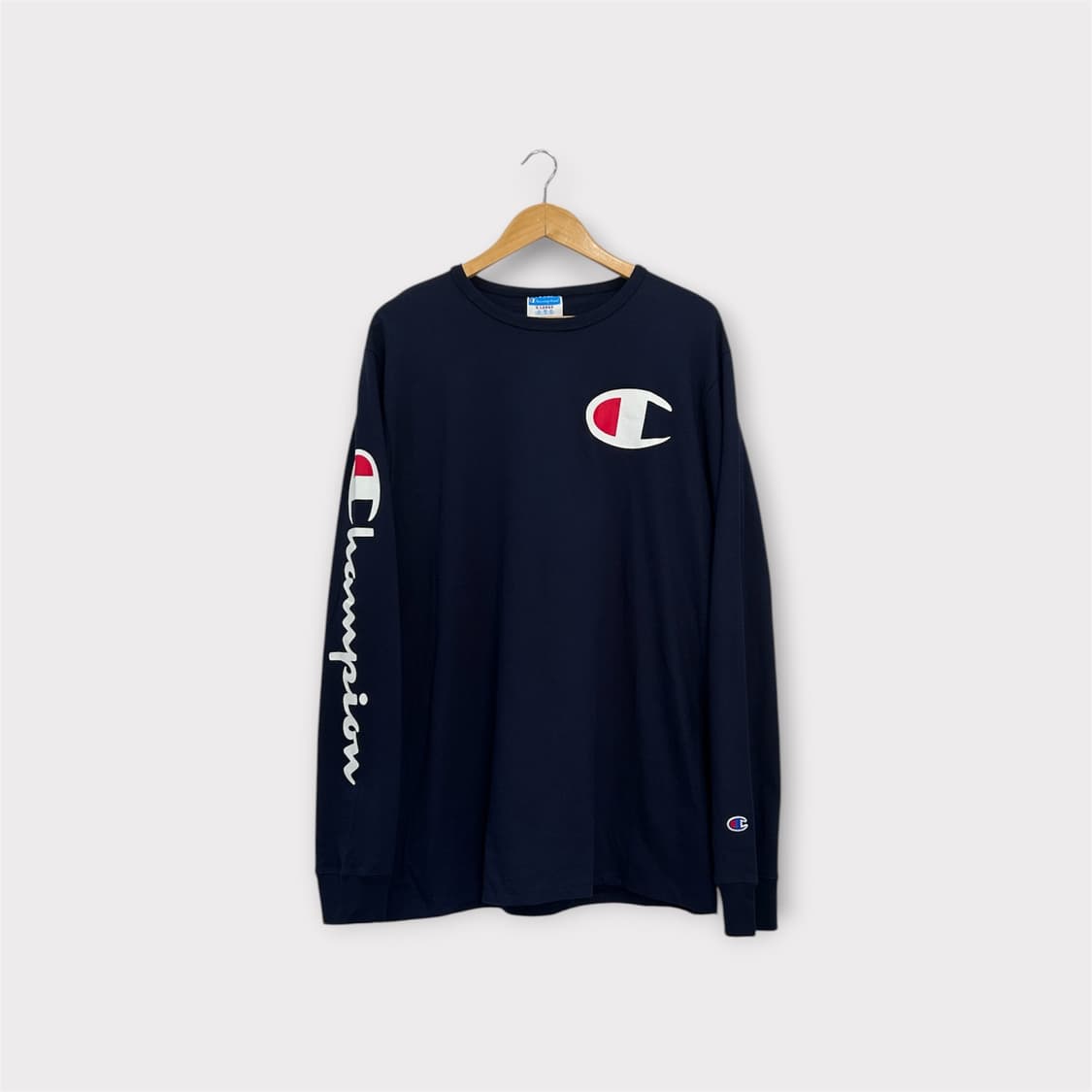 새상품 챔피온 Y2K 빅로고 롱슬리브 긴팔티 XL 상품이미지1