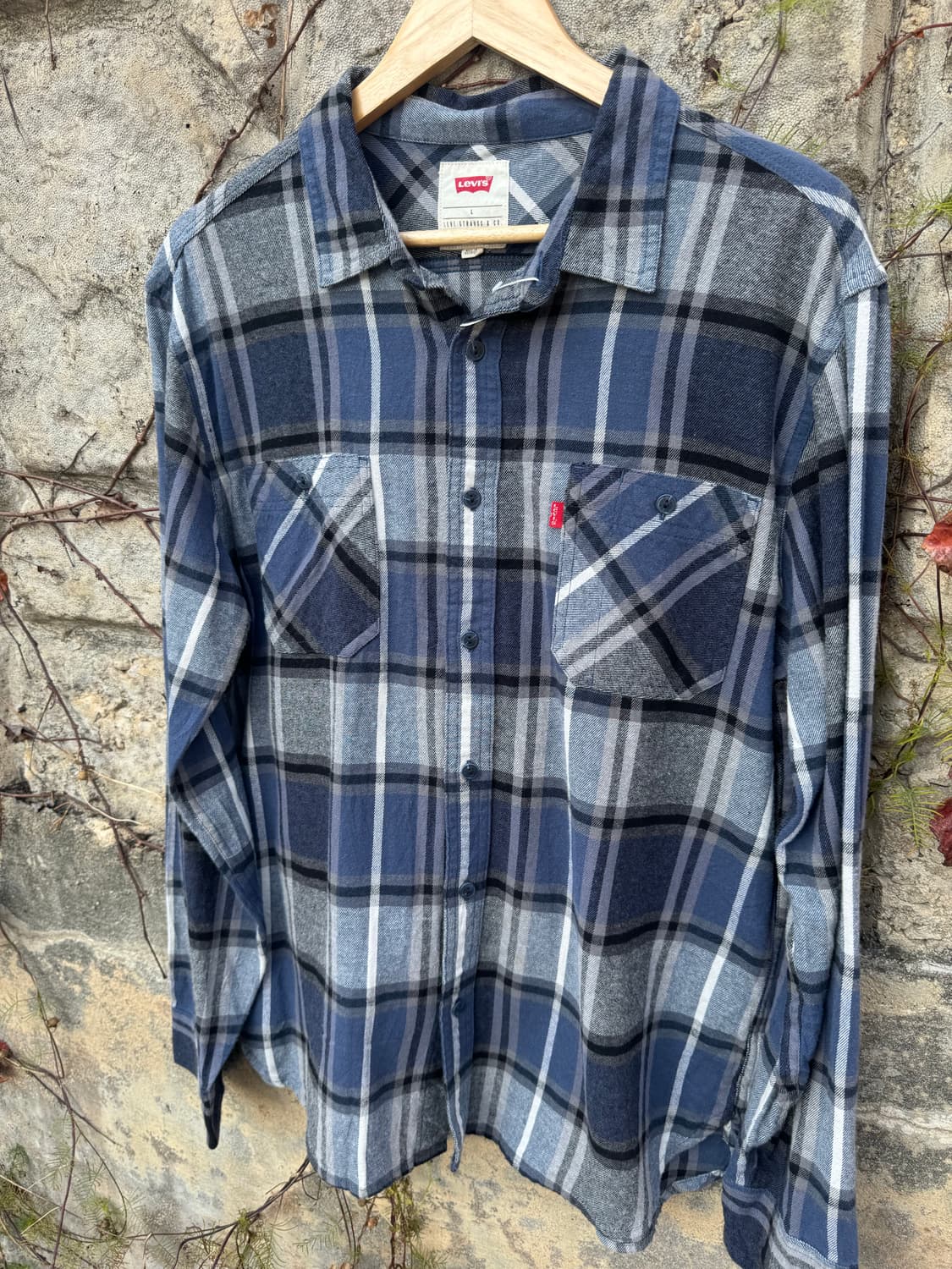 리바이스 빈티지 투포켓 플란넬 체크 셔츠 L 상품이미지3