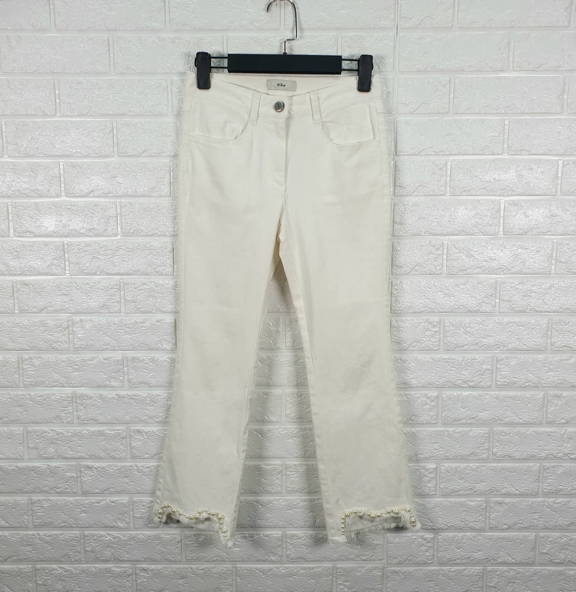 [25]오즈세컨 진주 디테일 헴라인 팬츠 상품이미지2