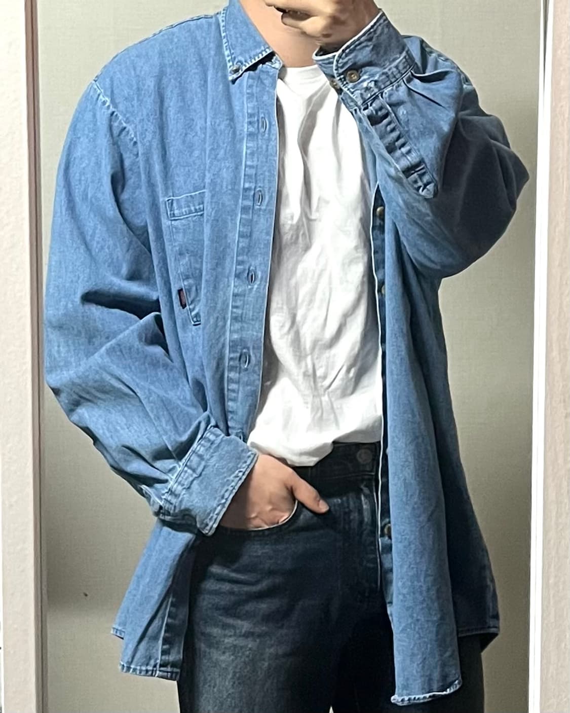 디키즈 오버사이즈 데님 셔츠 상품이미지1