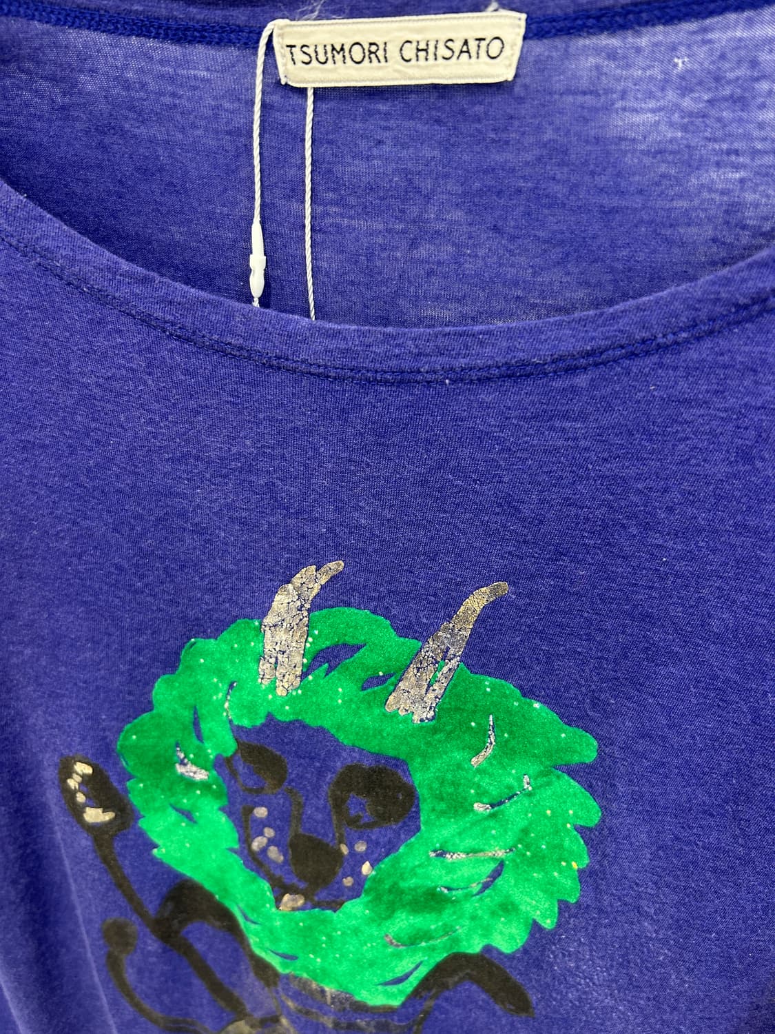 Tsumori Chisato 디자이너 그래픽 언밸런스 셔링 탑⁠ 상품이미지3