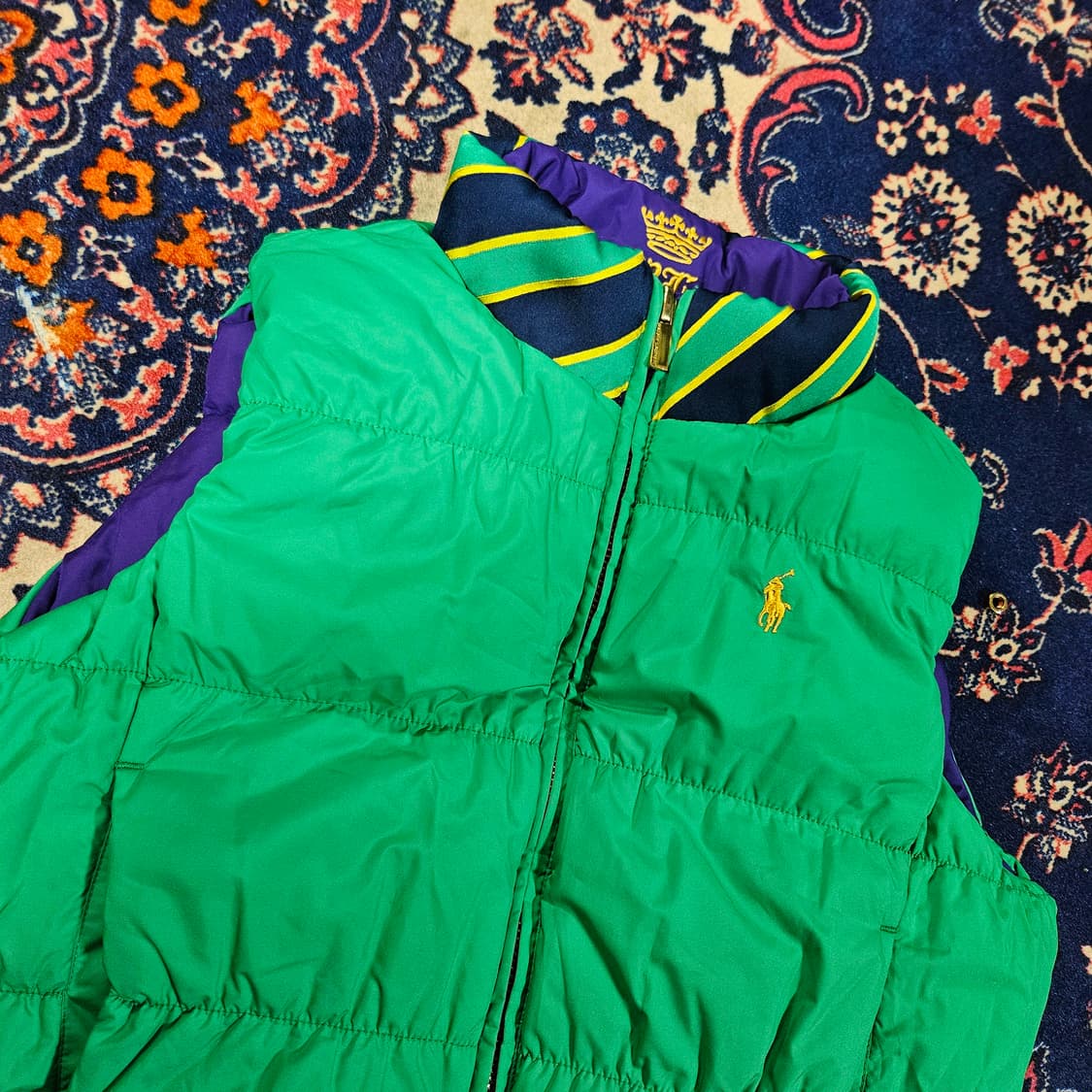 폴로 랄프로렌 걸즈 리버시블 덕다운 패딩 베스트 L size 상품이미지5