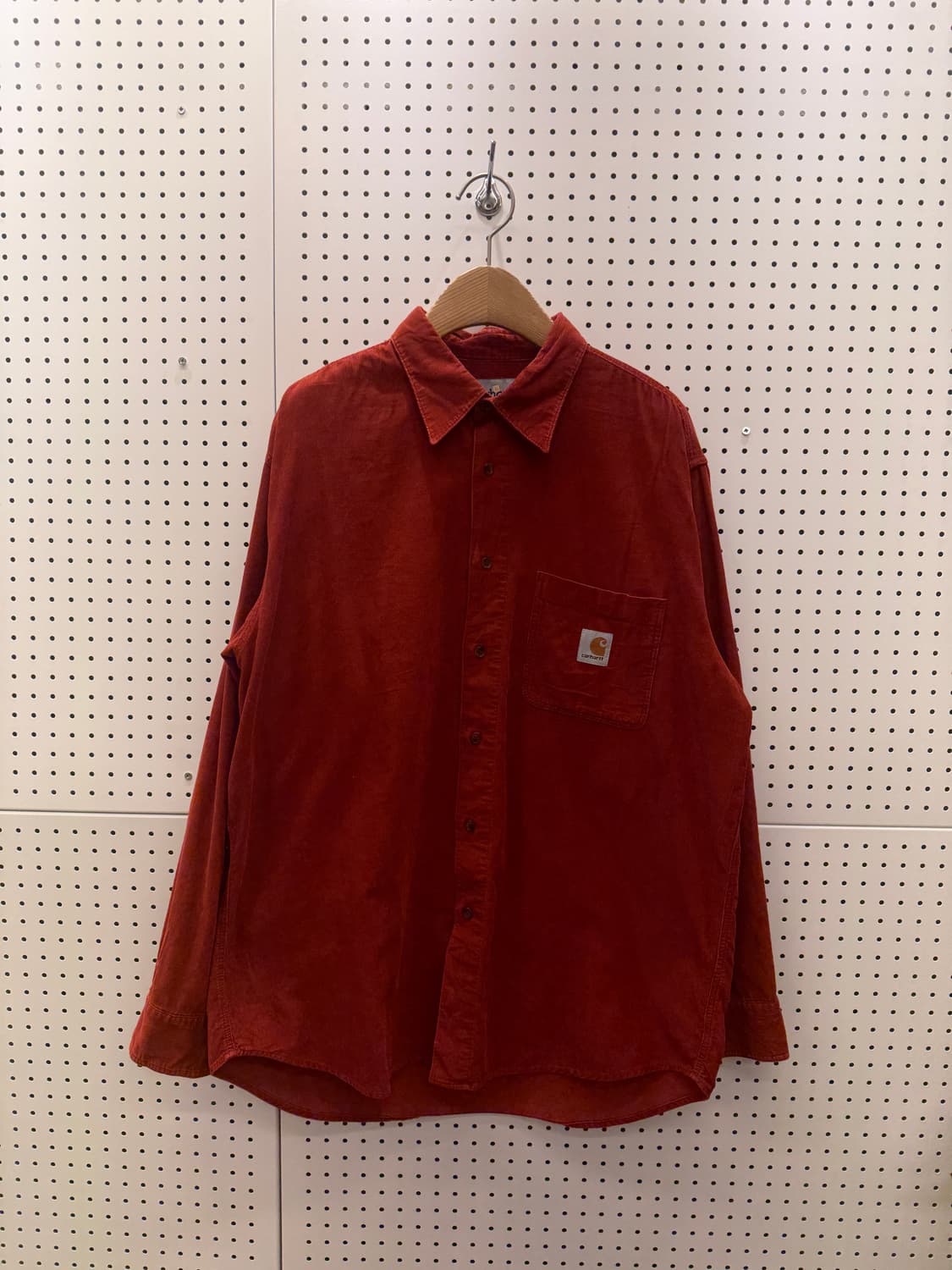 칼하트 코듀로이 워크 셔츠 버건디 U218 상품이미지2