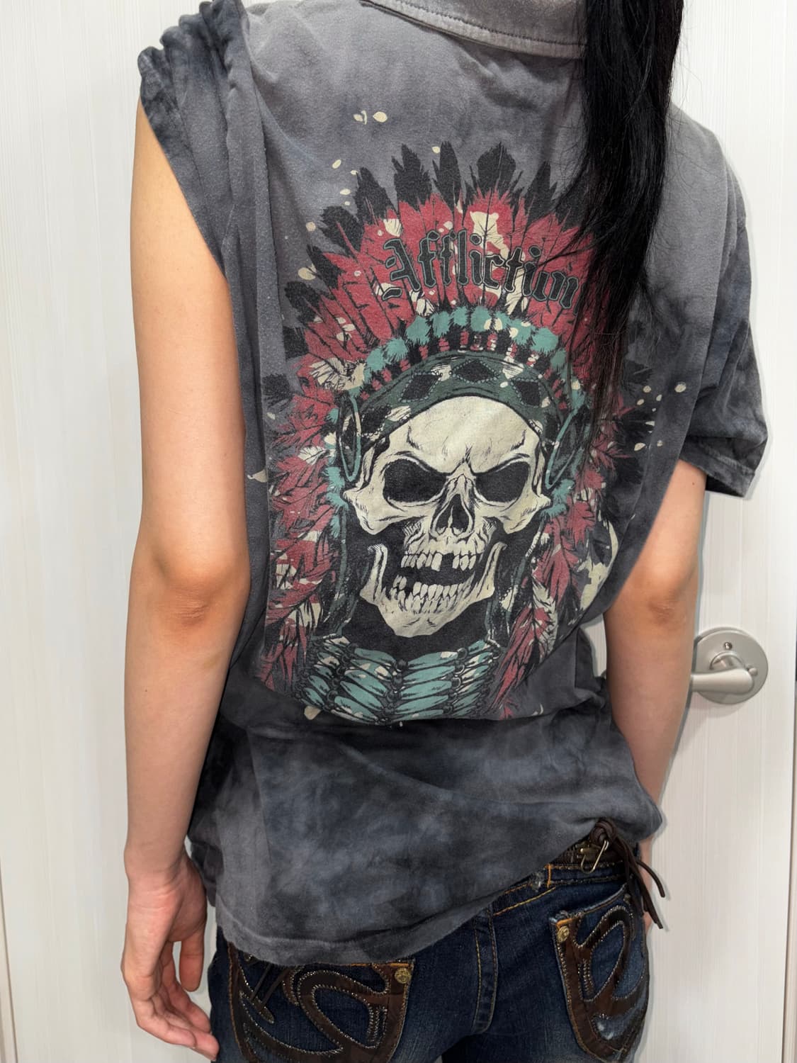 Affliction Native Indian Feather Tie-Dye 상품이미지1