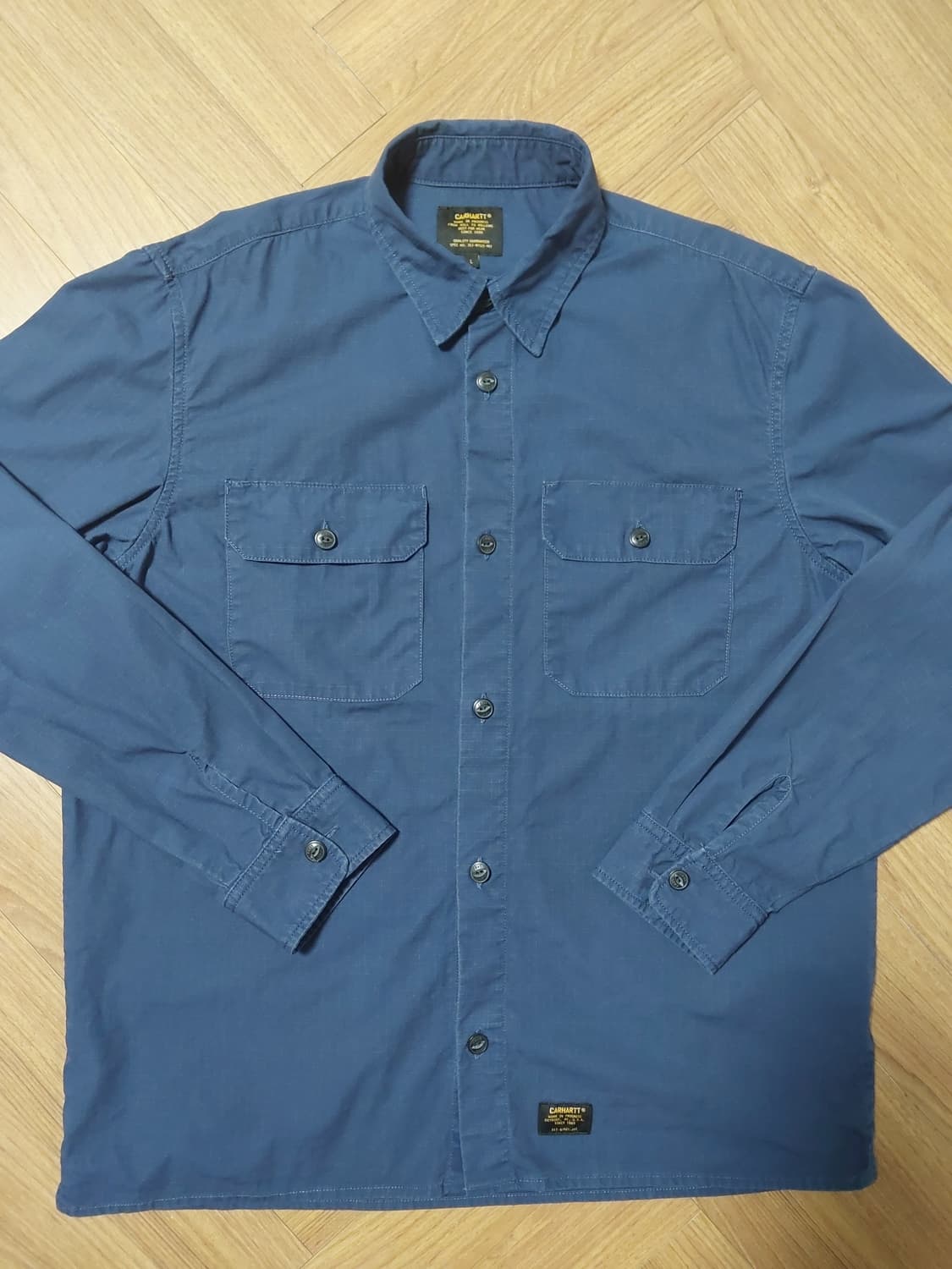 칼하트 네이비 립스탑 워크웨어 셔츠 L사이즈 (105) 상품이미지8