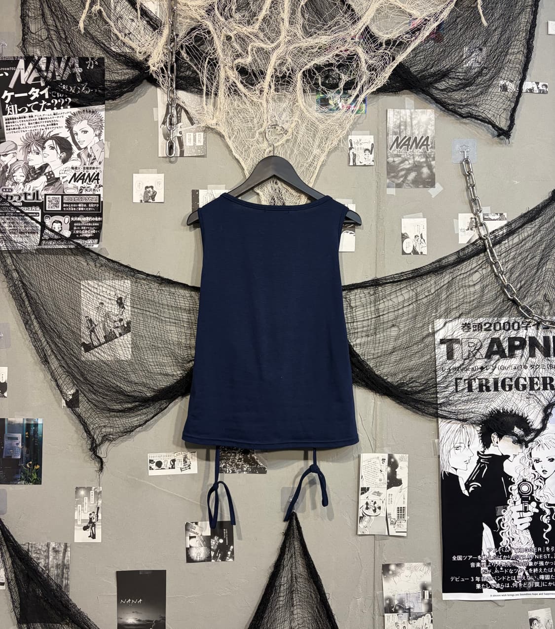 Y2K lettering Glitter sleeveless 상품이미지5