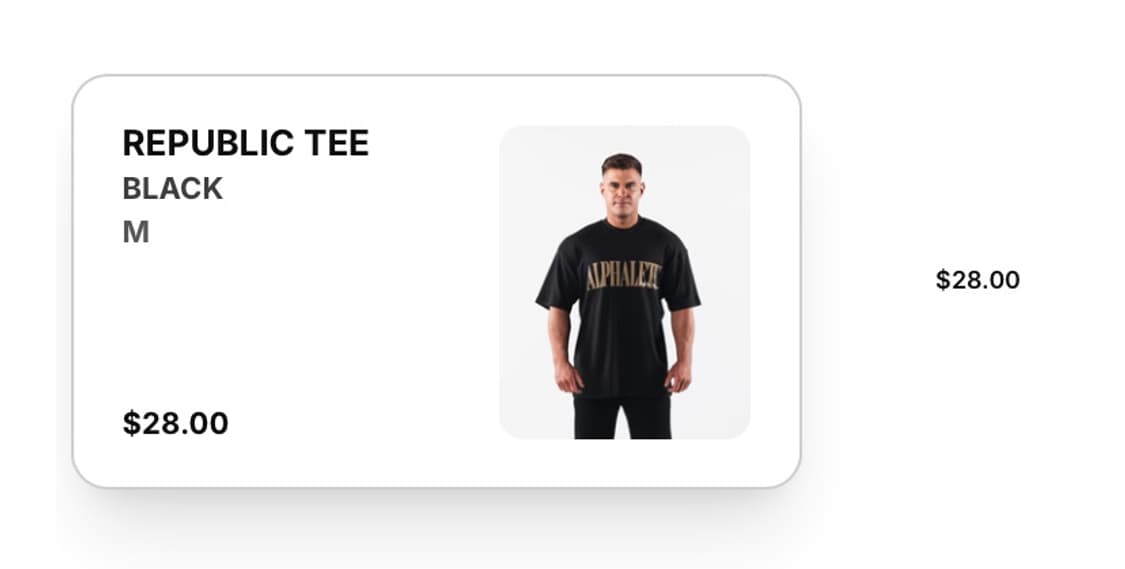 Alphalete 리퍼블릭 반팔티 M 상품이미지6