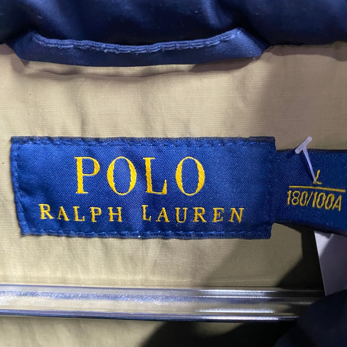 폴로 스몰로고 네이비 구스다운 패딩 B3838 상품이미지4