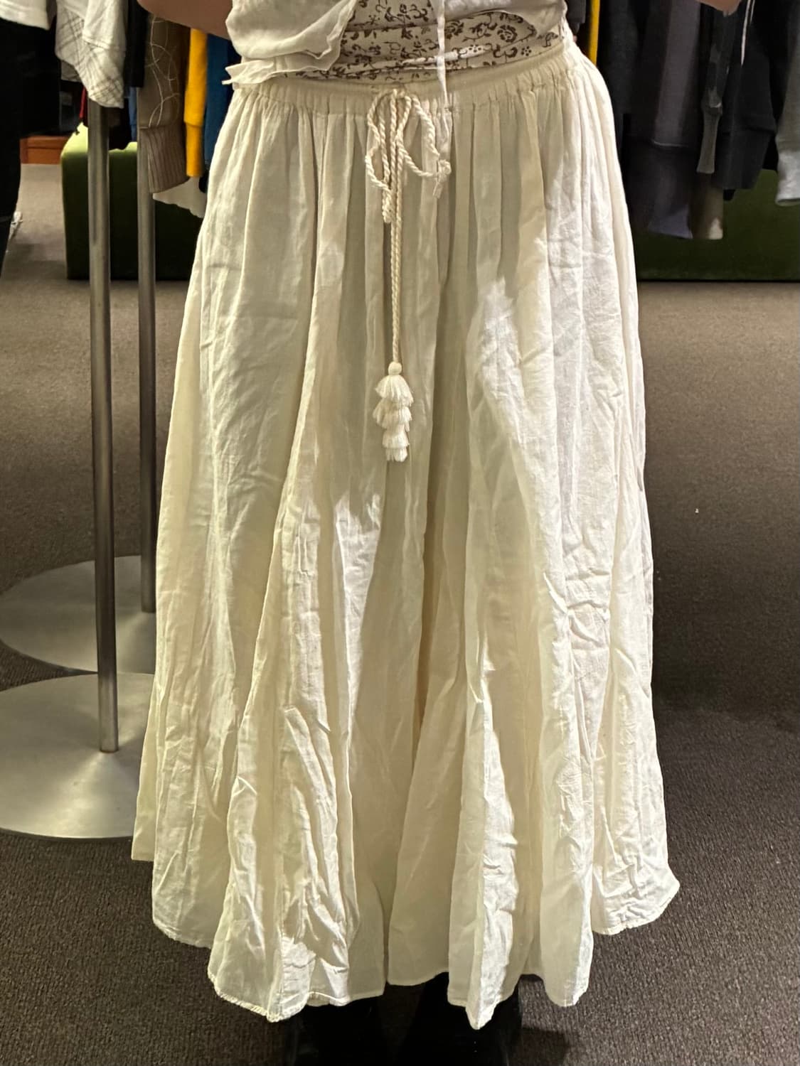 F)Lepsim 빈티지 여성 로프 스트링 롱스커트 상품이미지1