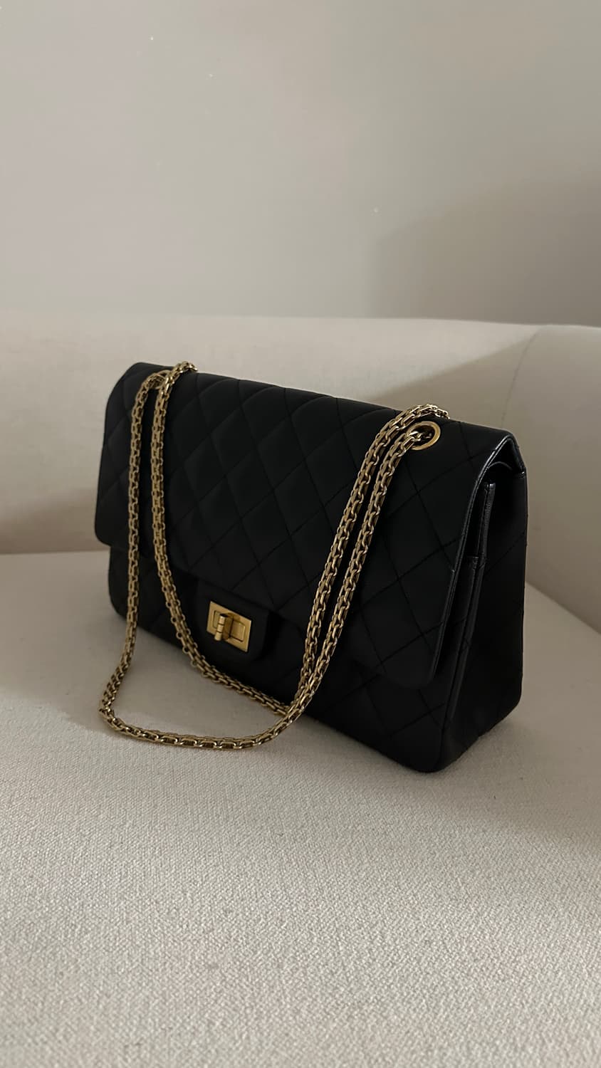샤넬 빈티지 2.55 캐비어 맥시(구 라지)  상품이미지1