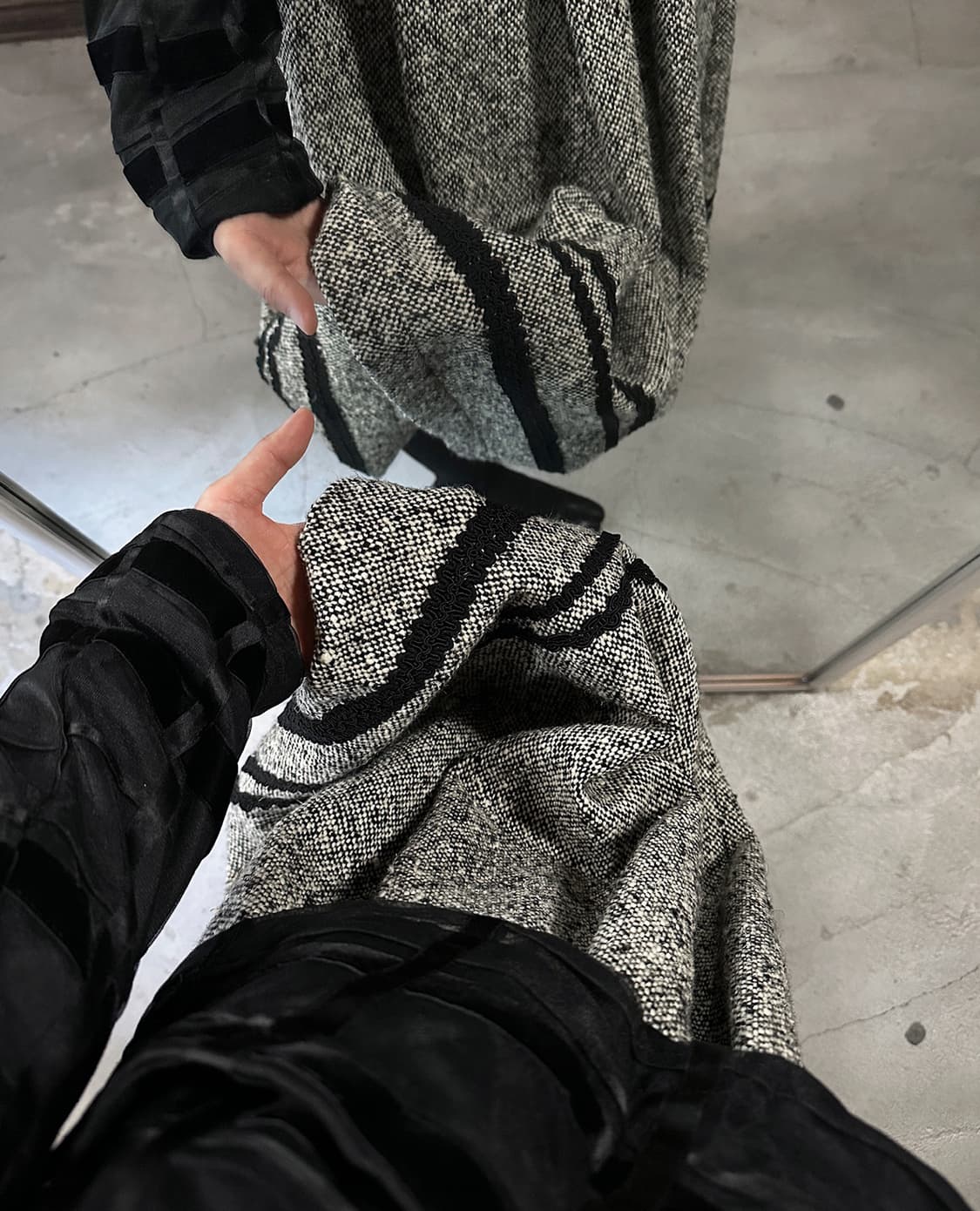 COMME DES GARCONS tweed wool skirt 상품이미지4