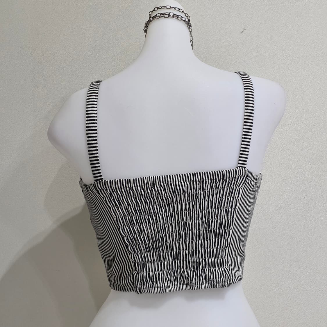 세실맥비)고전일본빈티지 섹시블랙오네갸루 y2k  크롭 뷔스티에 슬리브리스 상품이미지2