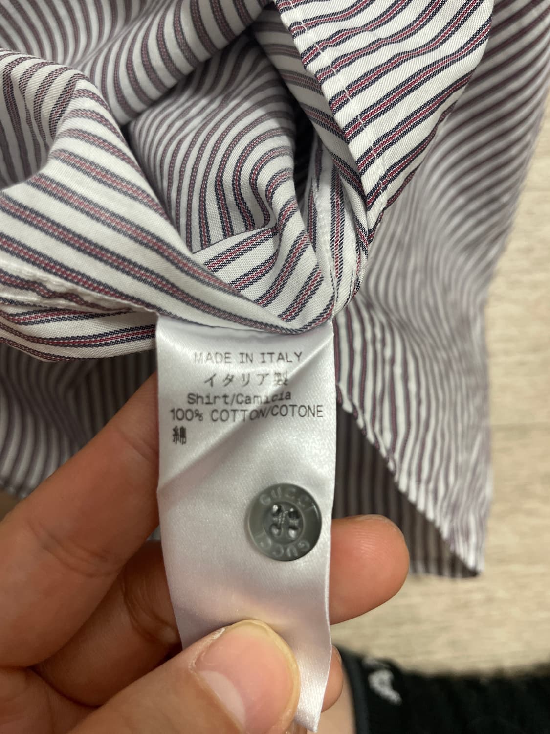 구찌 슬림핏 스트라이프 셔츠(정품) 상품이미지7